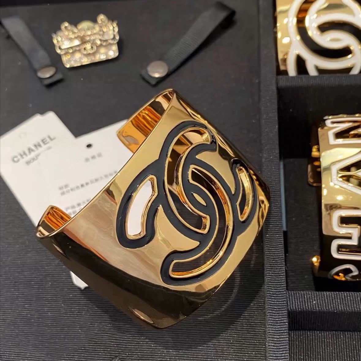 Chanel CC Logo Cuff Bracelet