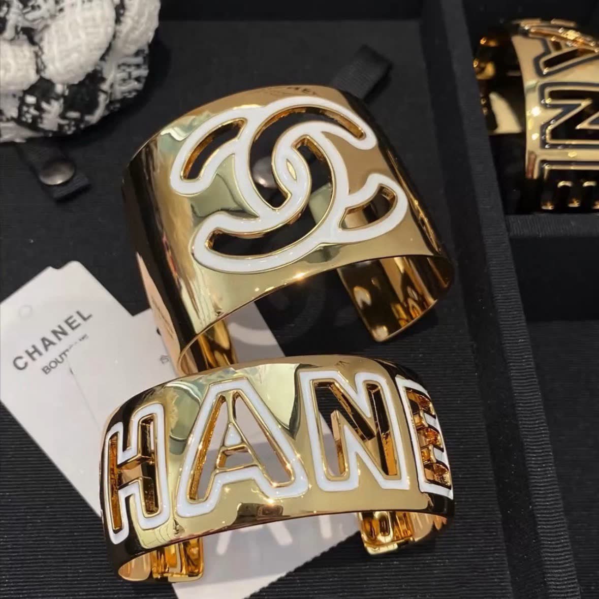 Chanel CC Logo Cuff Bracelet