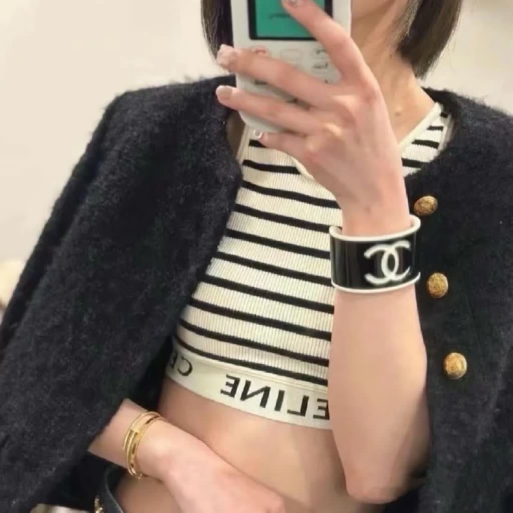 Chanel CC Logo Cuff Bracelet