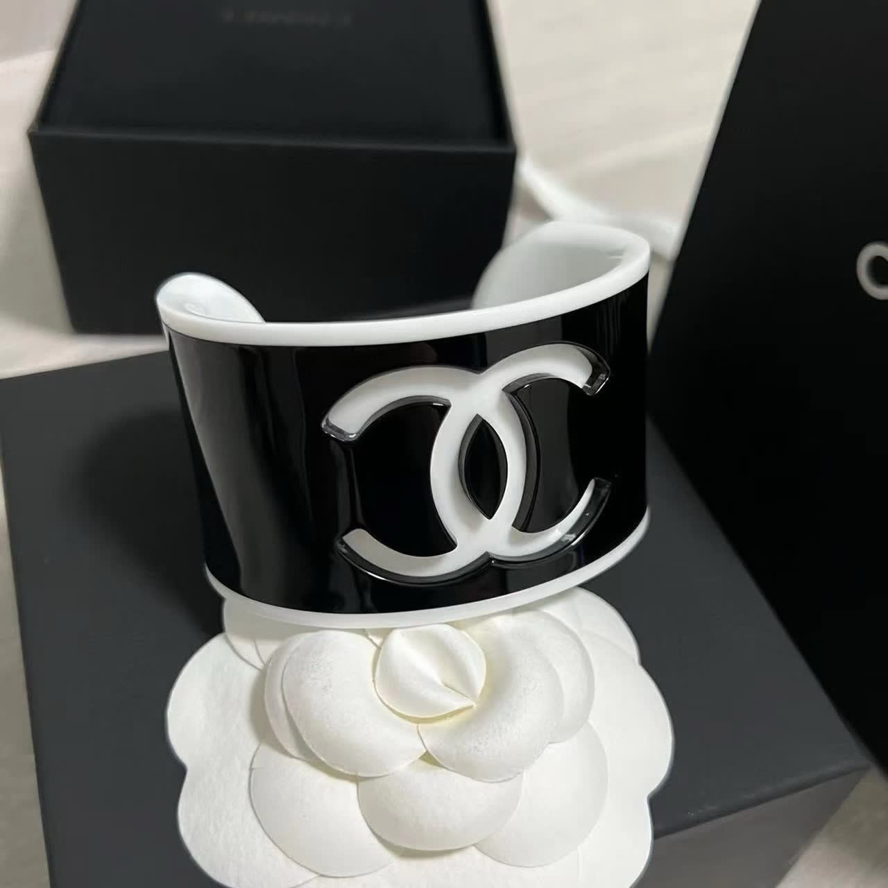 Chanel CC Logo Cuff Bracelet