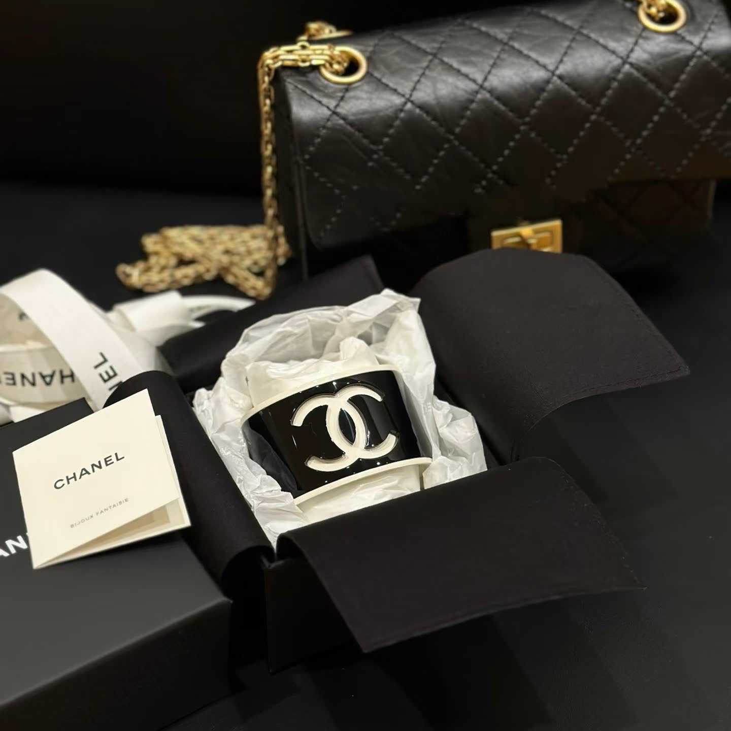 Chanel CC Logo Cuff Bracelet