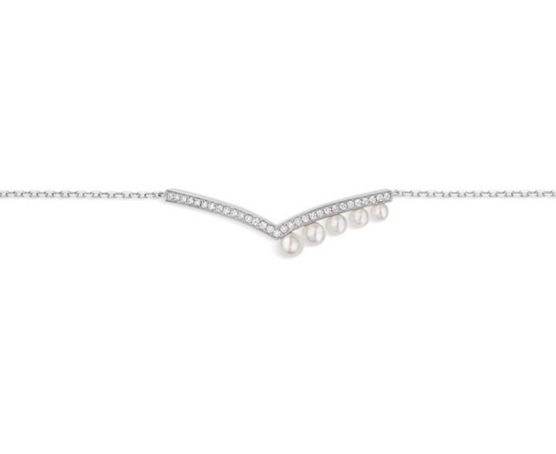 Chaumet Silver and Pearl Bracelet