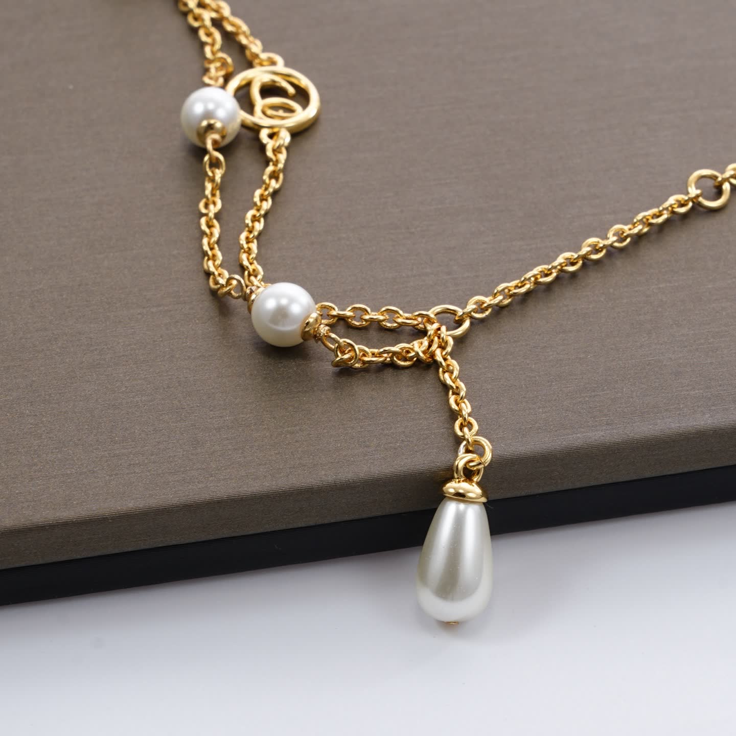 Chloe Chloé Gold-Tone Pearl Bracelet