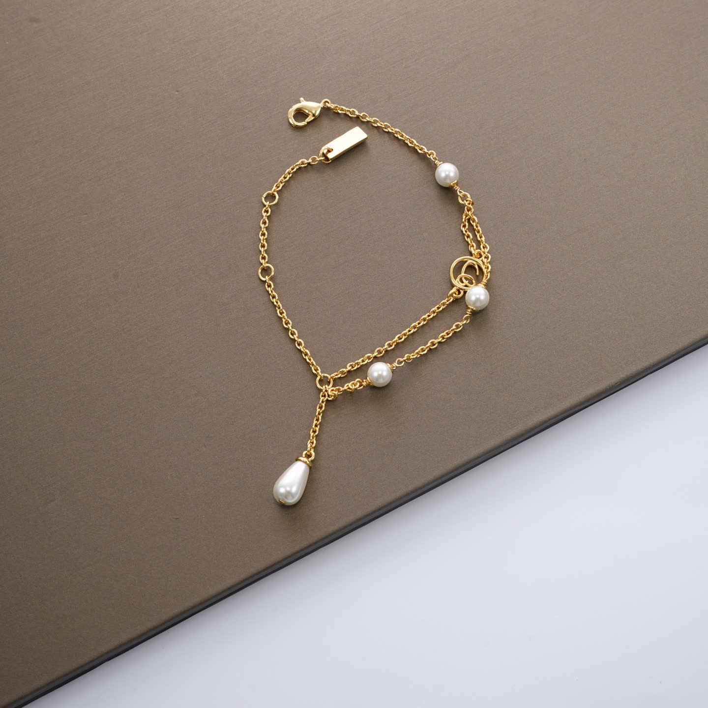 Chloe Chloé Gold-Tone Pearl Bracelet