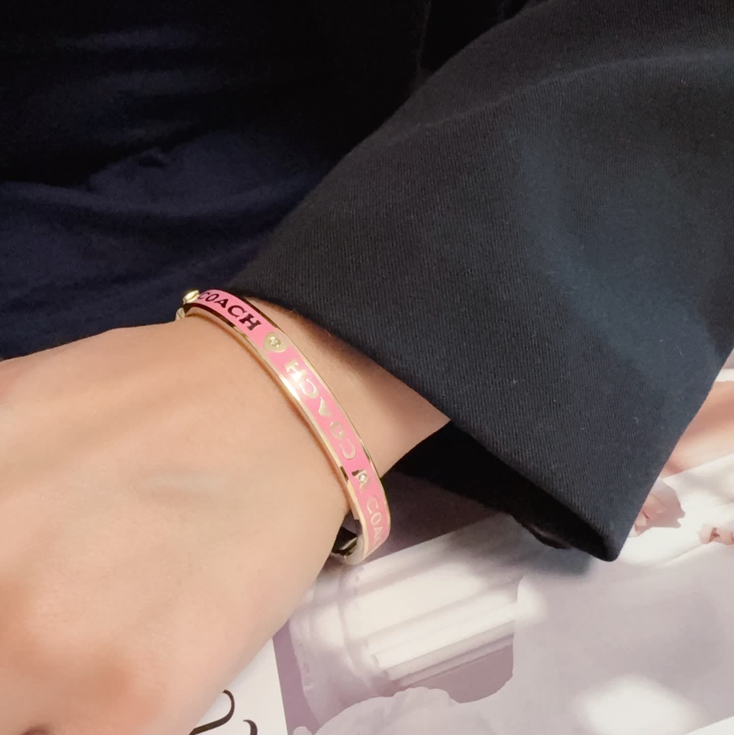 COACH Enamel Bangle Bracelet