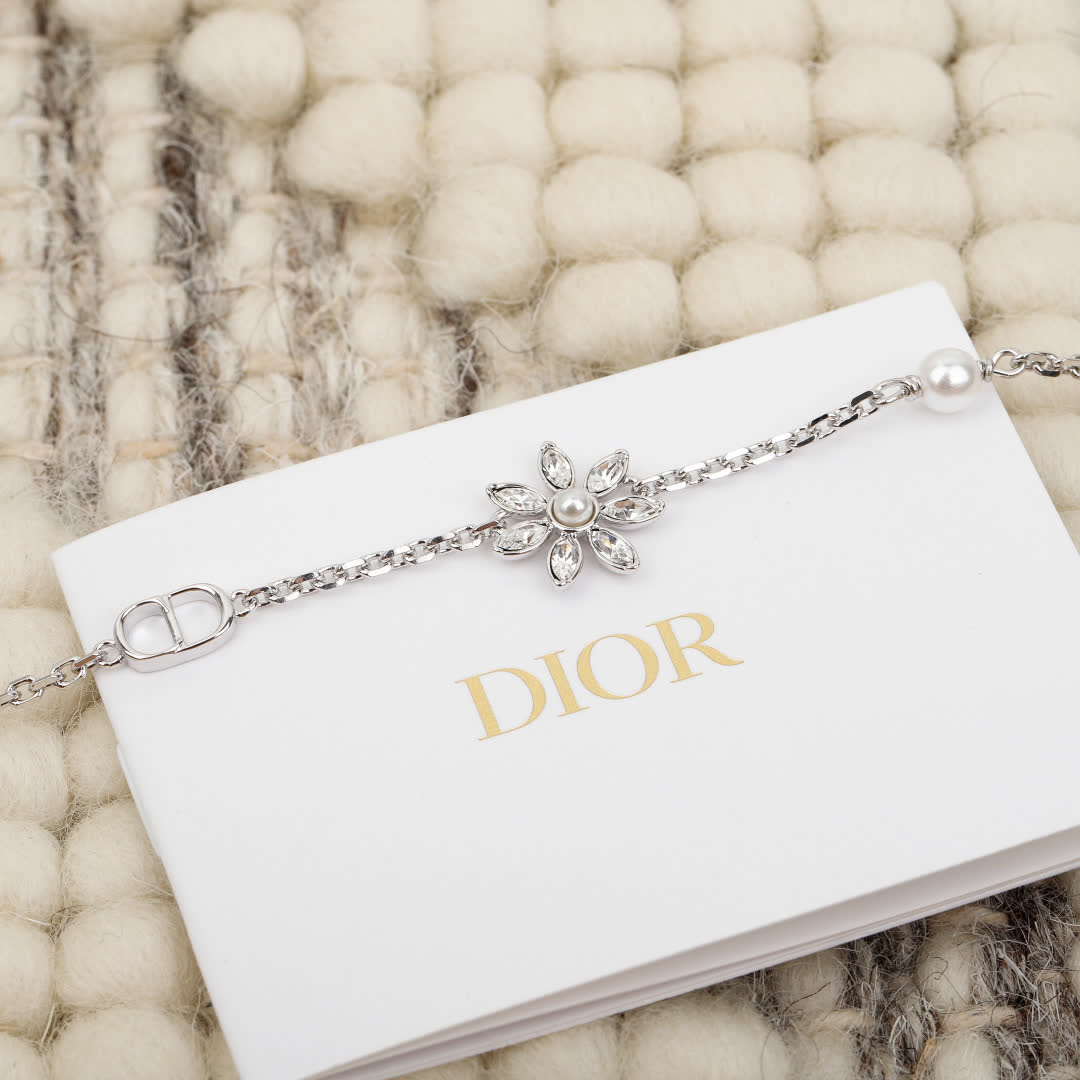 Dior Silver Flower Bracelet