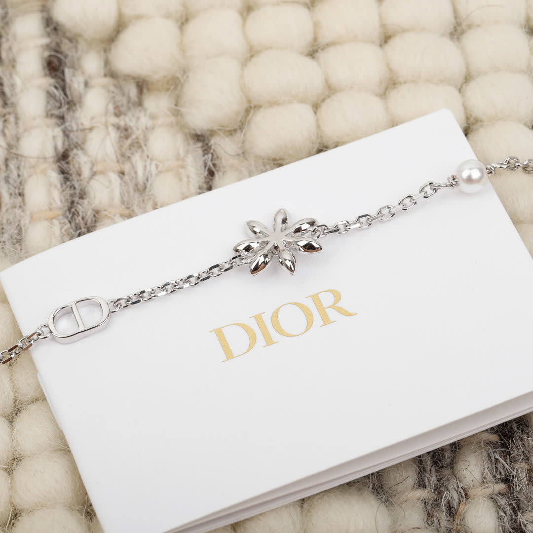 Dior Silver Flower Bracelet