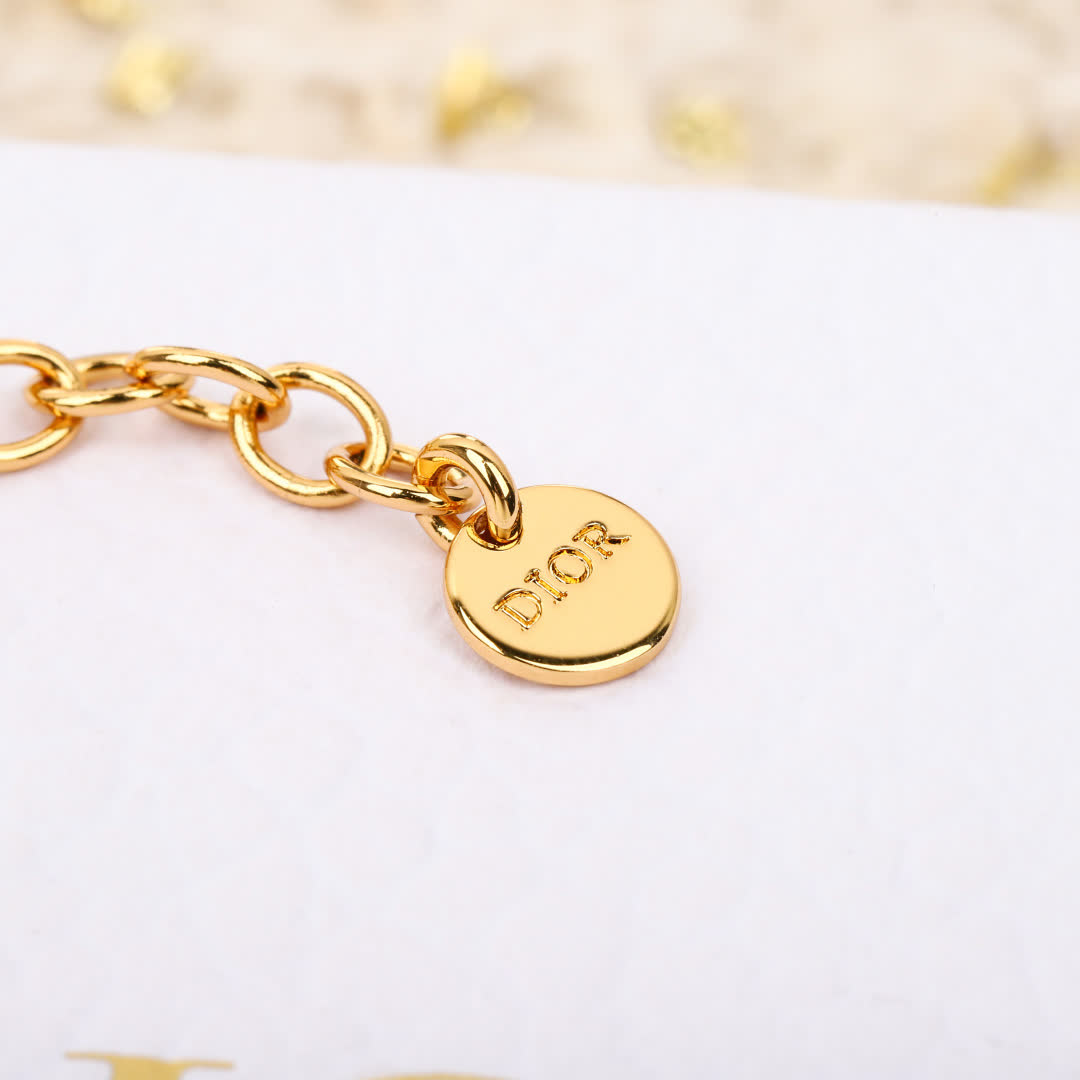 Van Cleef & Arpels Gold Tone Charm Bracelet