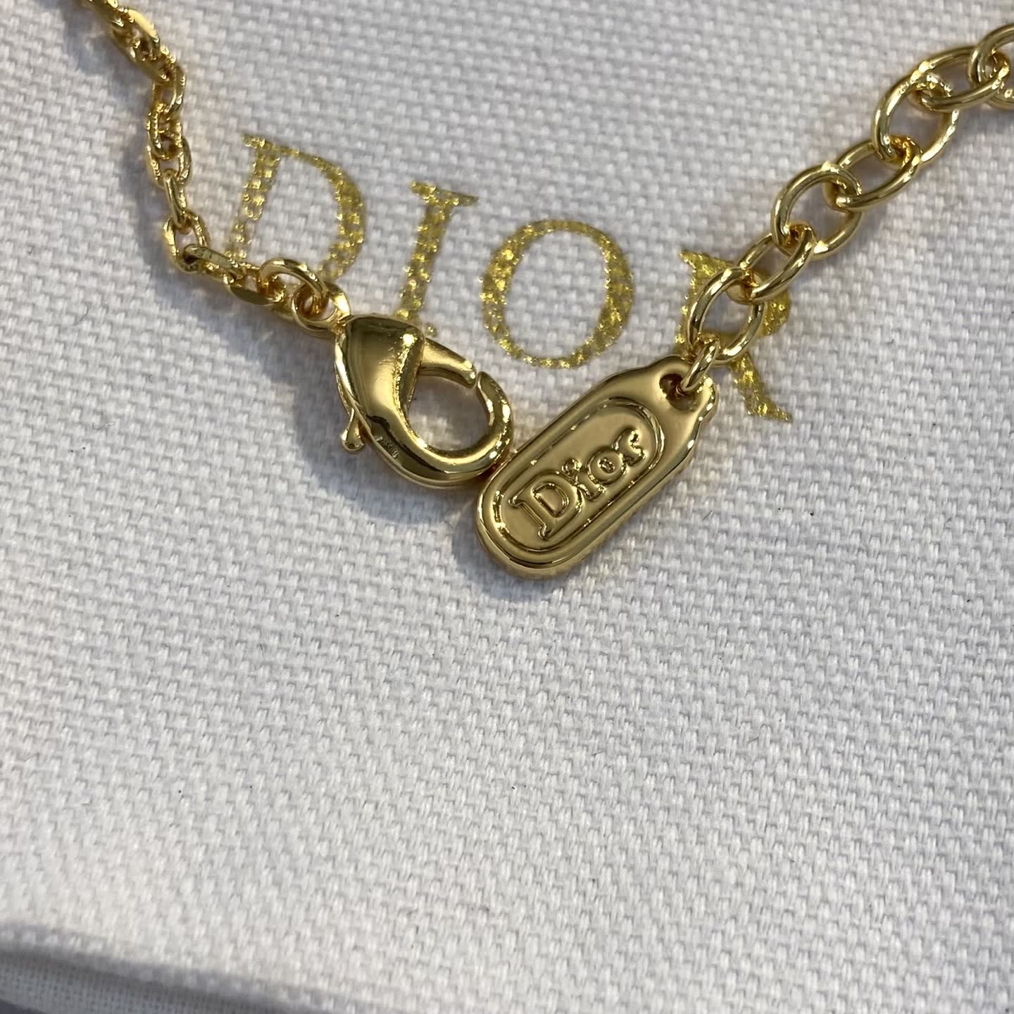 Dior Gold Heart Charm Bracelet