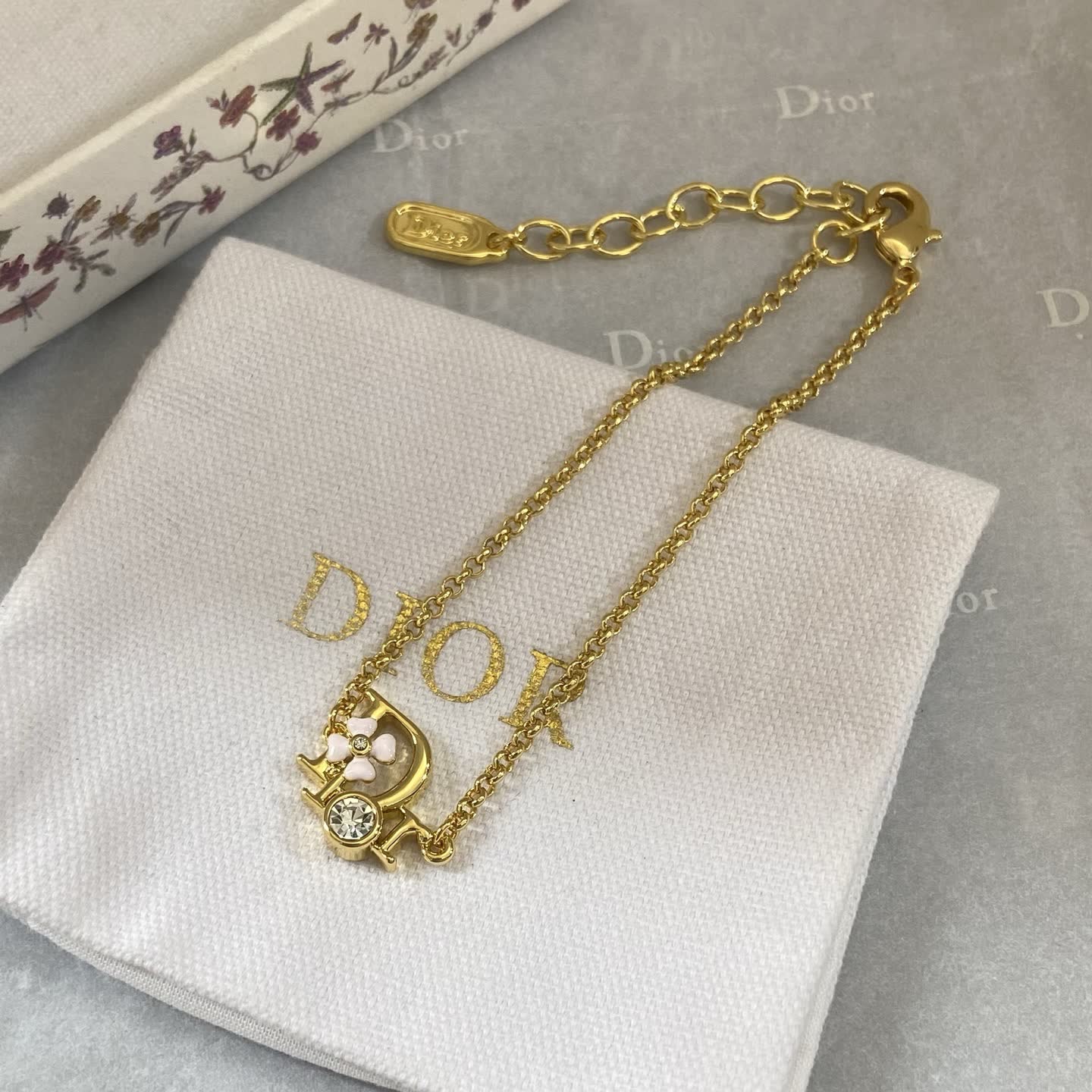 Dior Gold Tone Crystal Bracelet Dior Gold Tone Crystal Bracelet