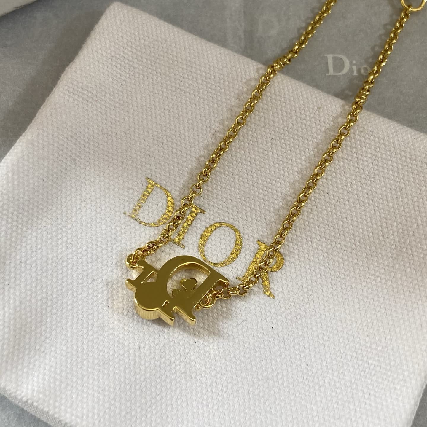 Dior Gold Tone Crystal Bracelet