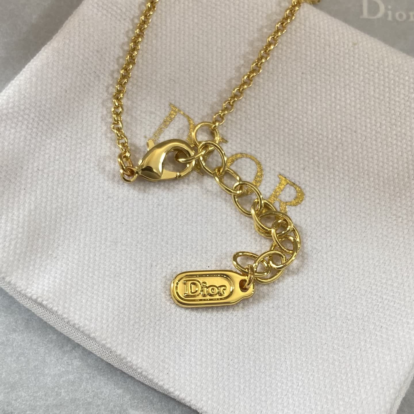 Dior Gold Tone Crystal Bracelet