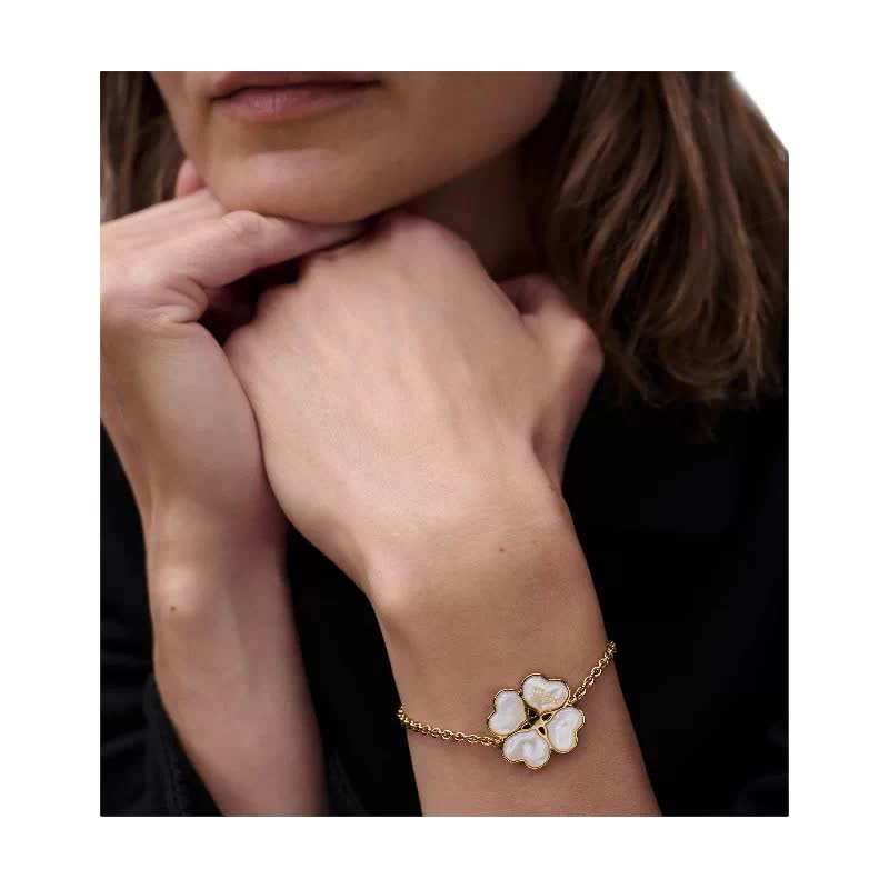 Van Cleef & Arpels Gold Clover Charm Bracelet