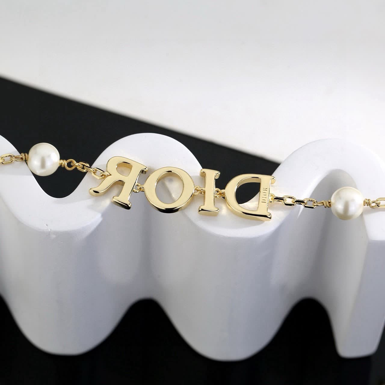Dior Gold Tone Pearl Bracelet