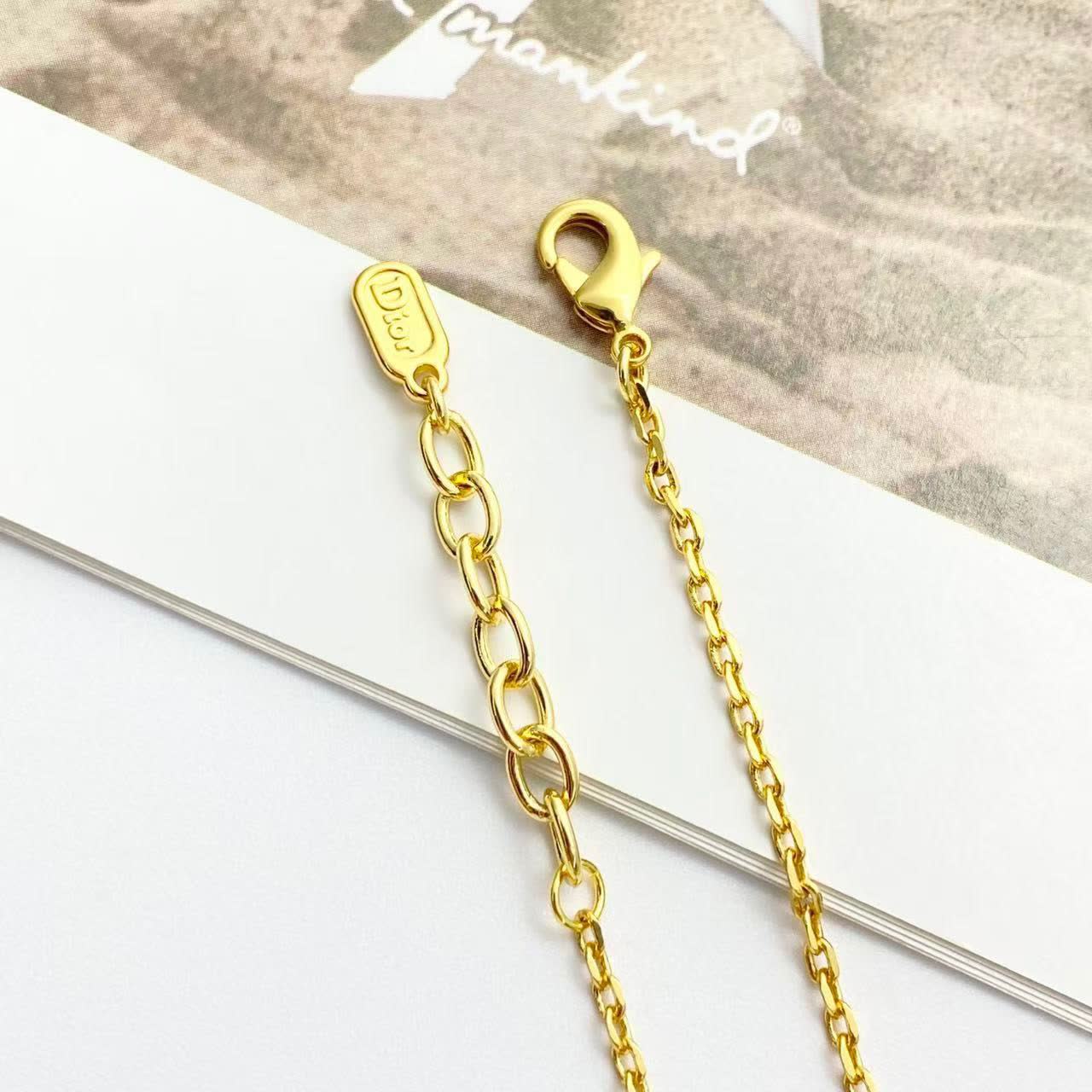 Dior Gold-Tone Crystal Bow Bracelet
