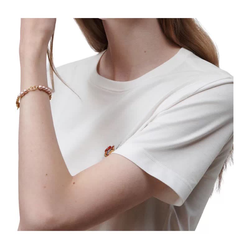 Dior Pearl Bracelet with Gold Bow