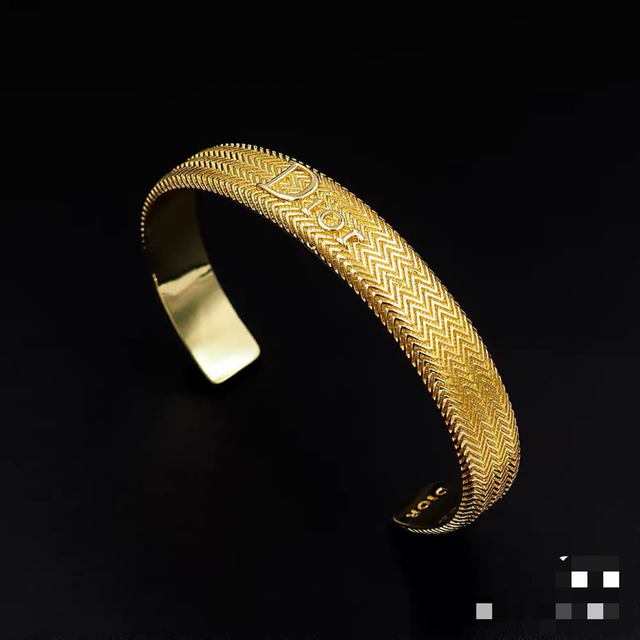 Dior Gold Zigzag Cuff Bracelet Dior Gold Zigzag Cuff Bracelet