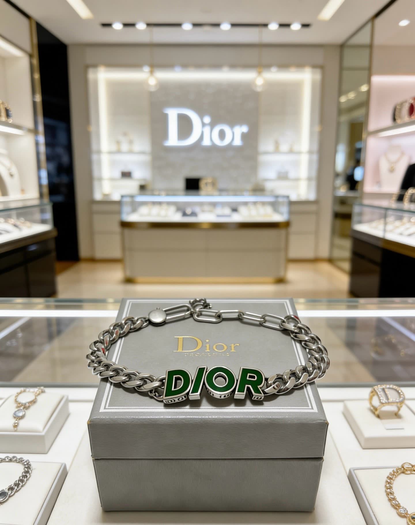 Dior Silver Bracelet with Logo
