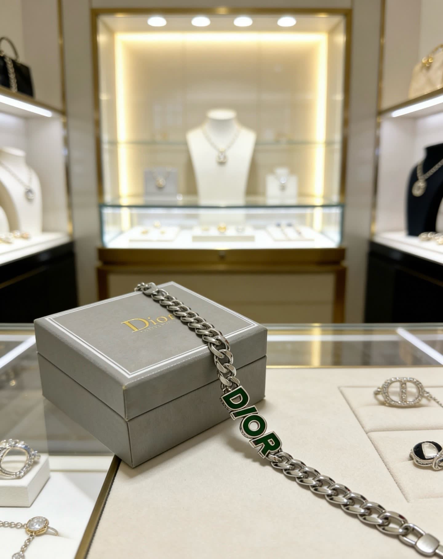 Dior Silver Bracelet with Logo