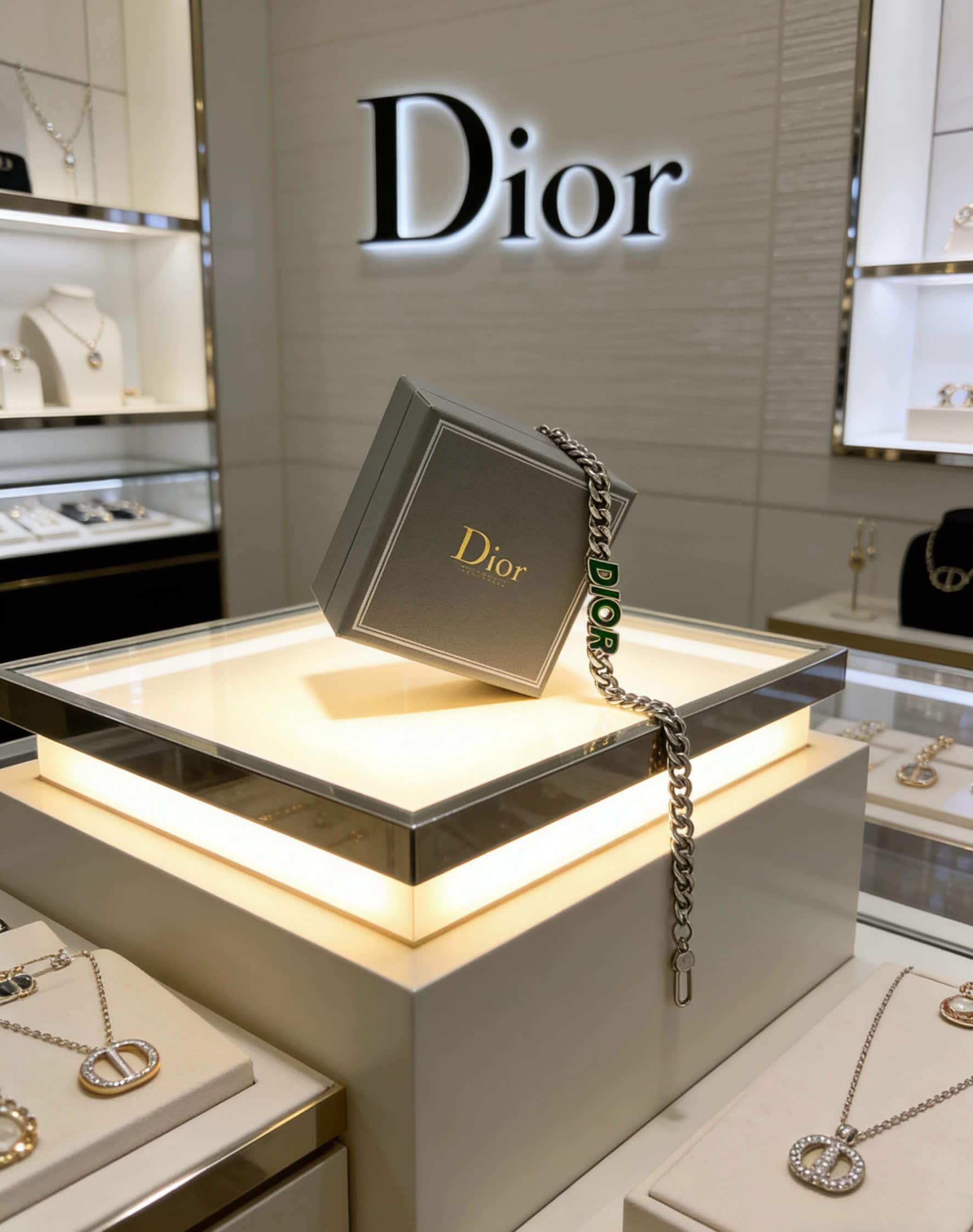 Dior Silver Bracelet with Logo