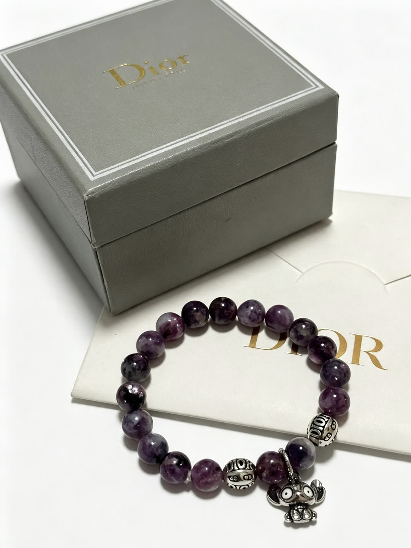 Dior Amethyst Beaded Bracelet