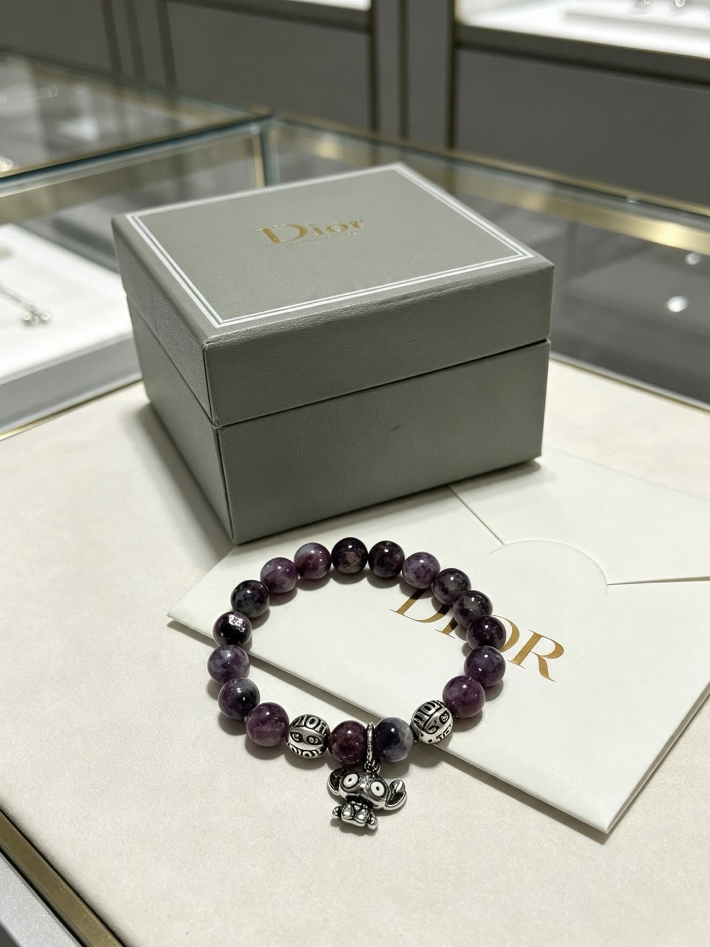 Dior Amethyst Beaded Bracelet