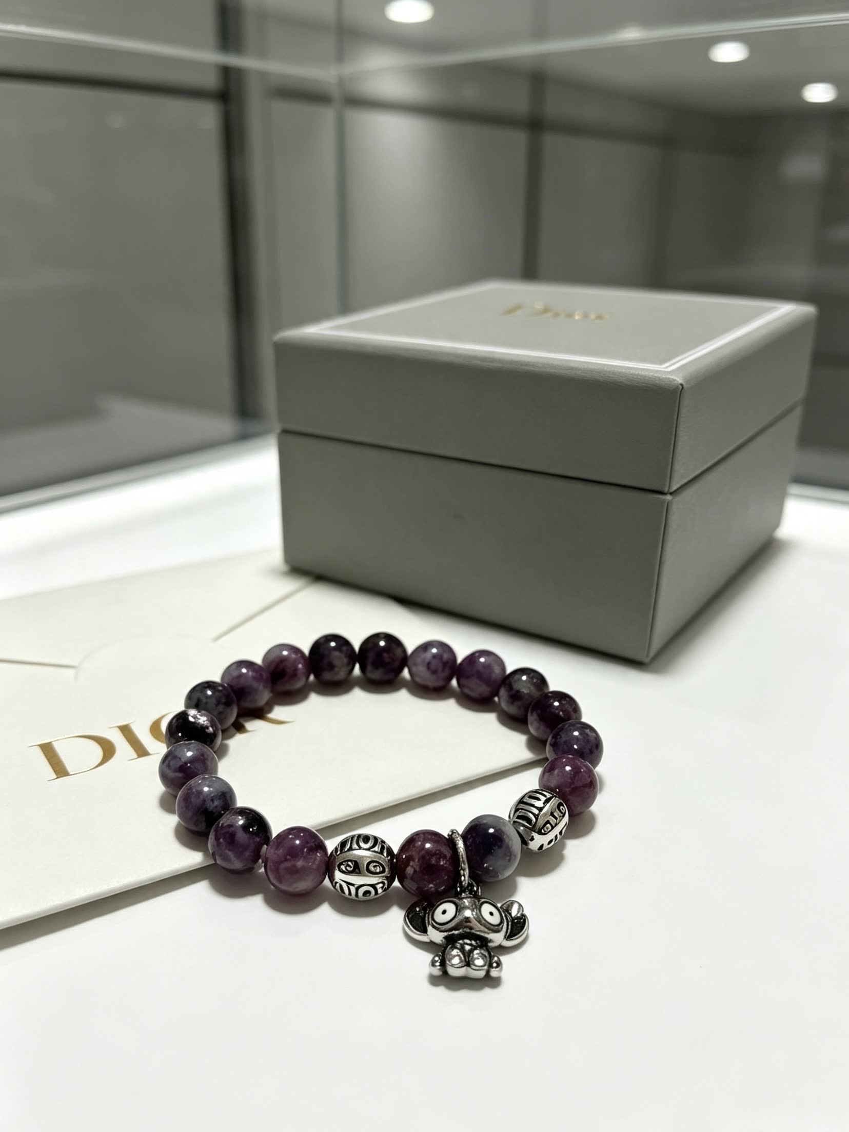 Dior Amethyst Beaded Bracelet