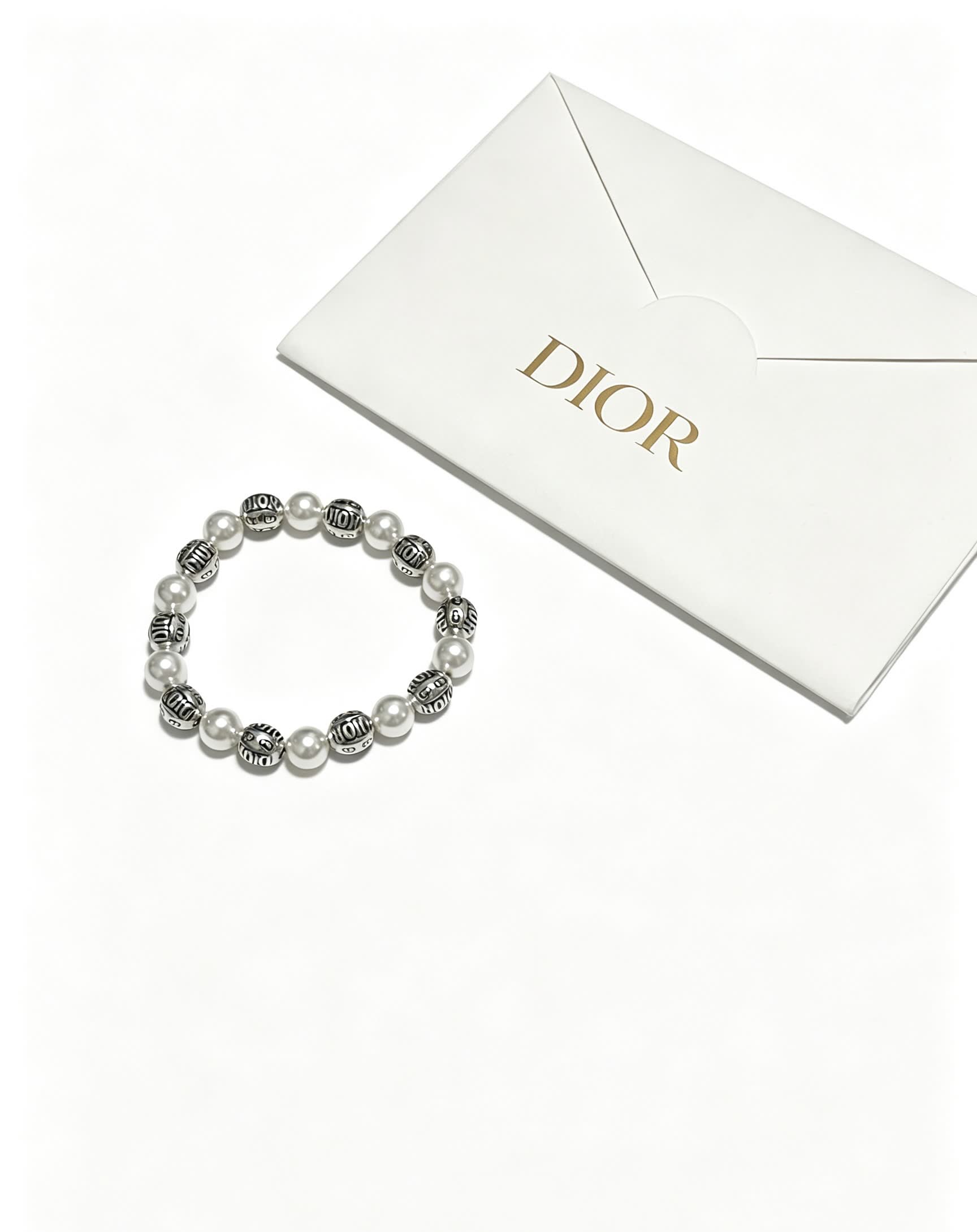 Dior Pearl and Metal Bead Bracelet