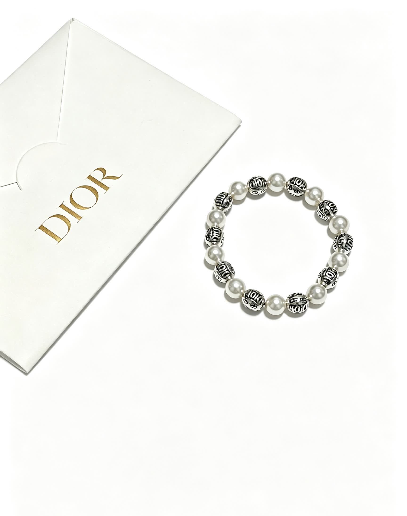 Dior Pearl and Metal Bead Bracelet