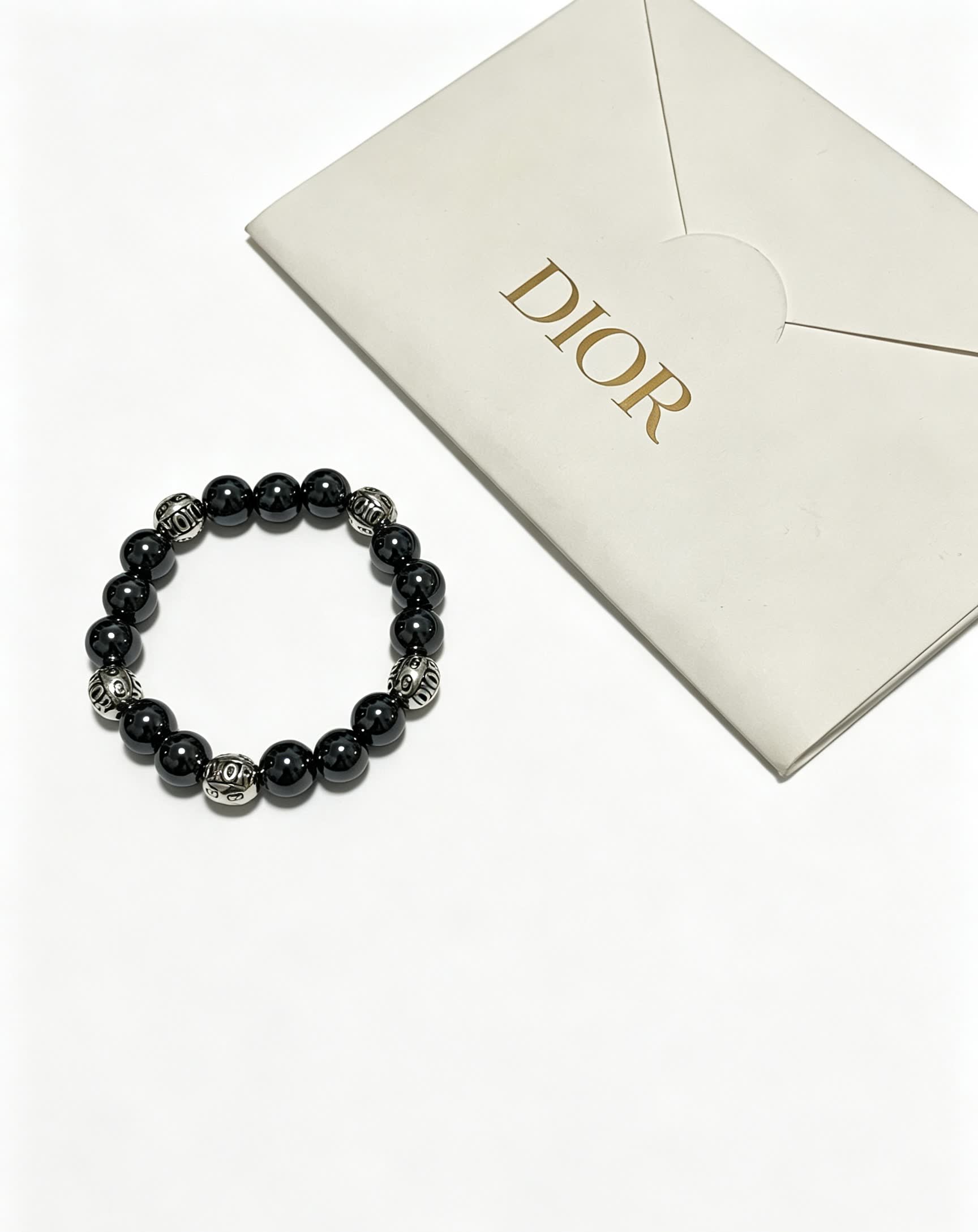 Dior Black Beaded Bracelet