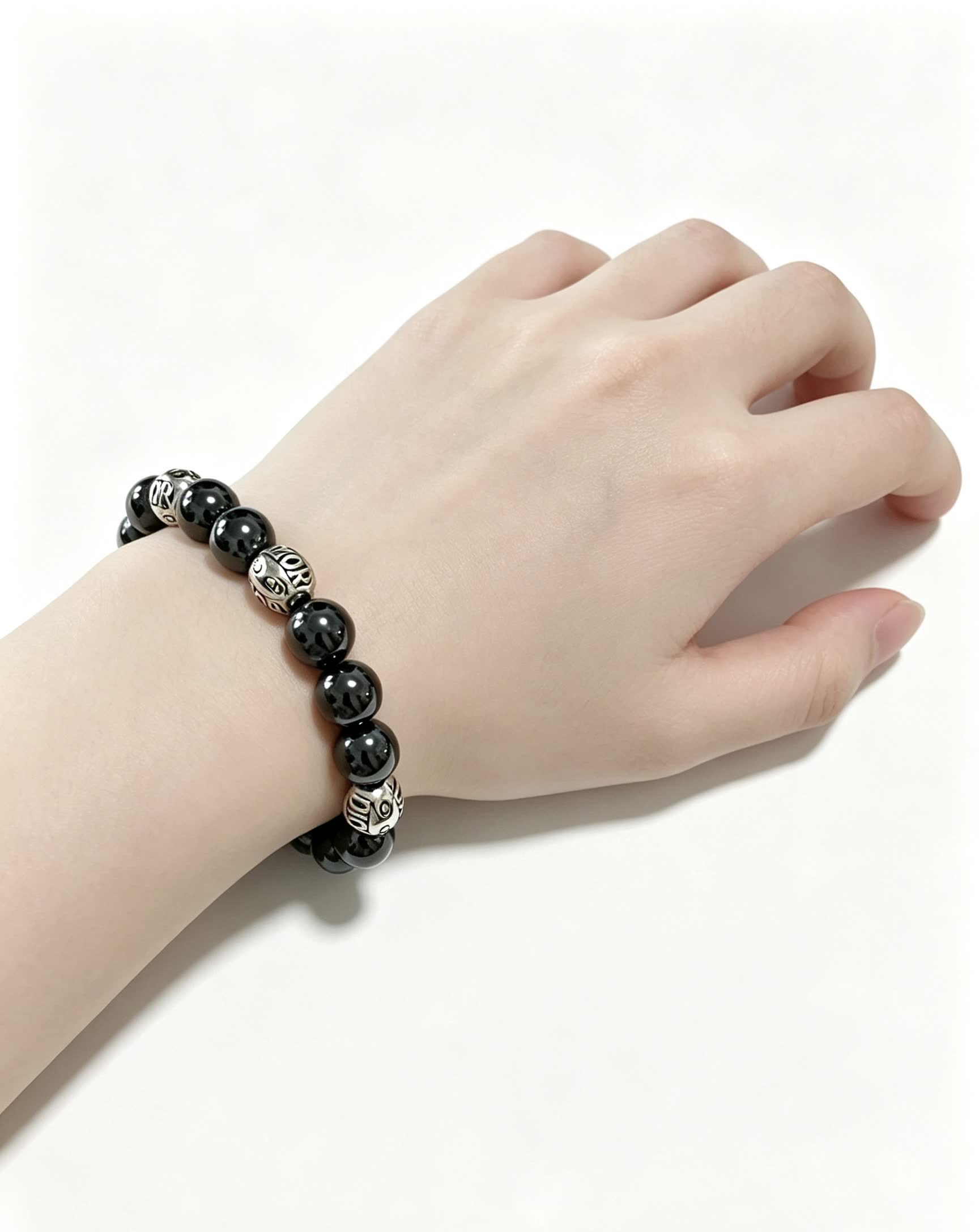 Dior Black Beaded Bracelet