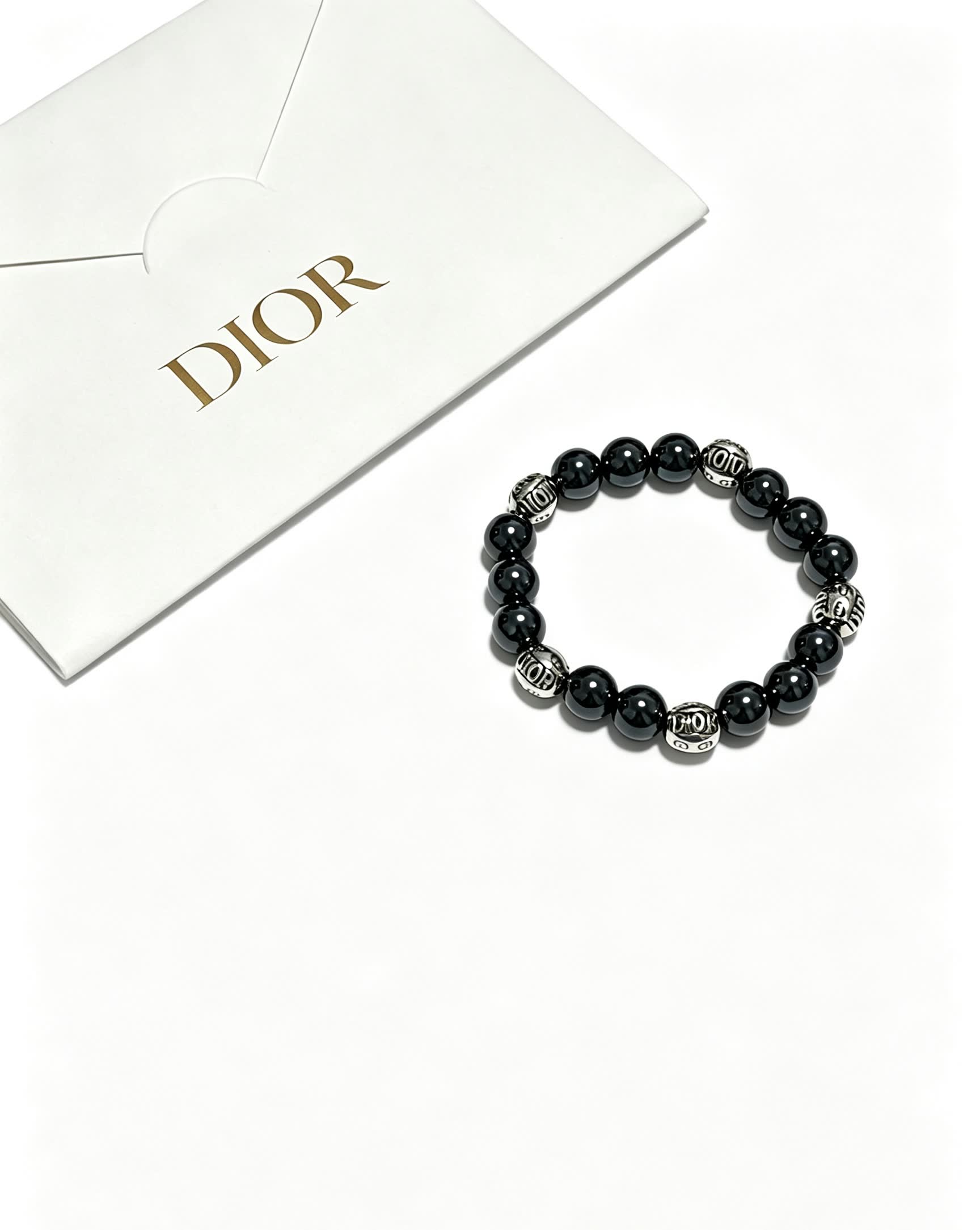 Dior Black Beaded Bracelet