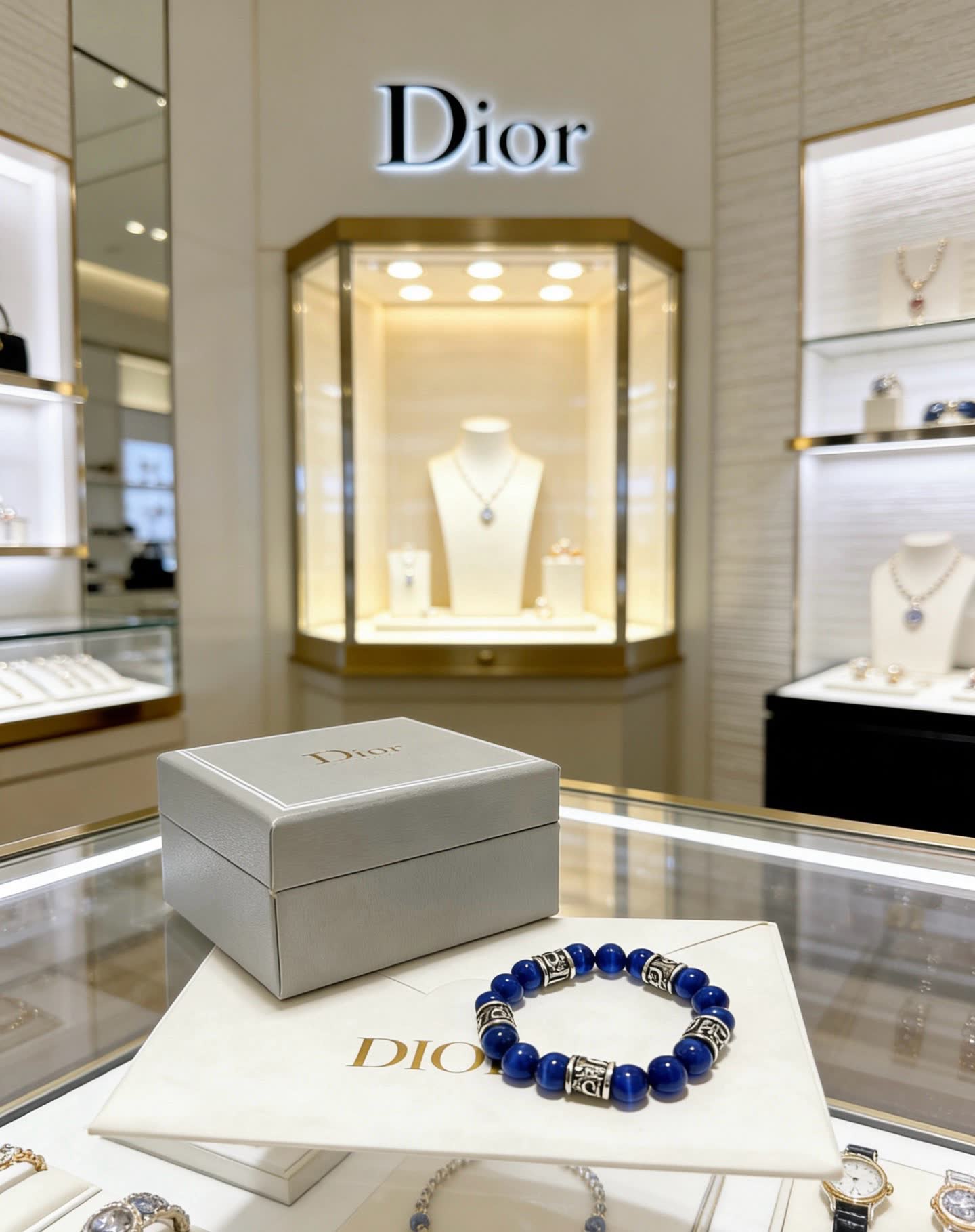 Dior Blue Beaded Bracelet