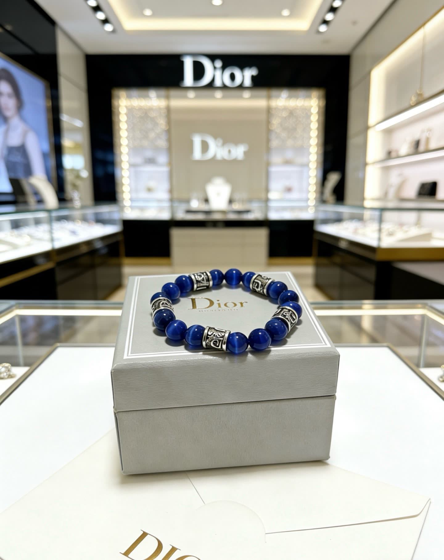 Dior Blue Beaded Bracelet