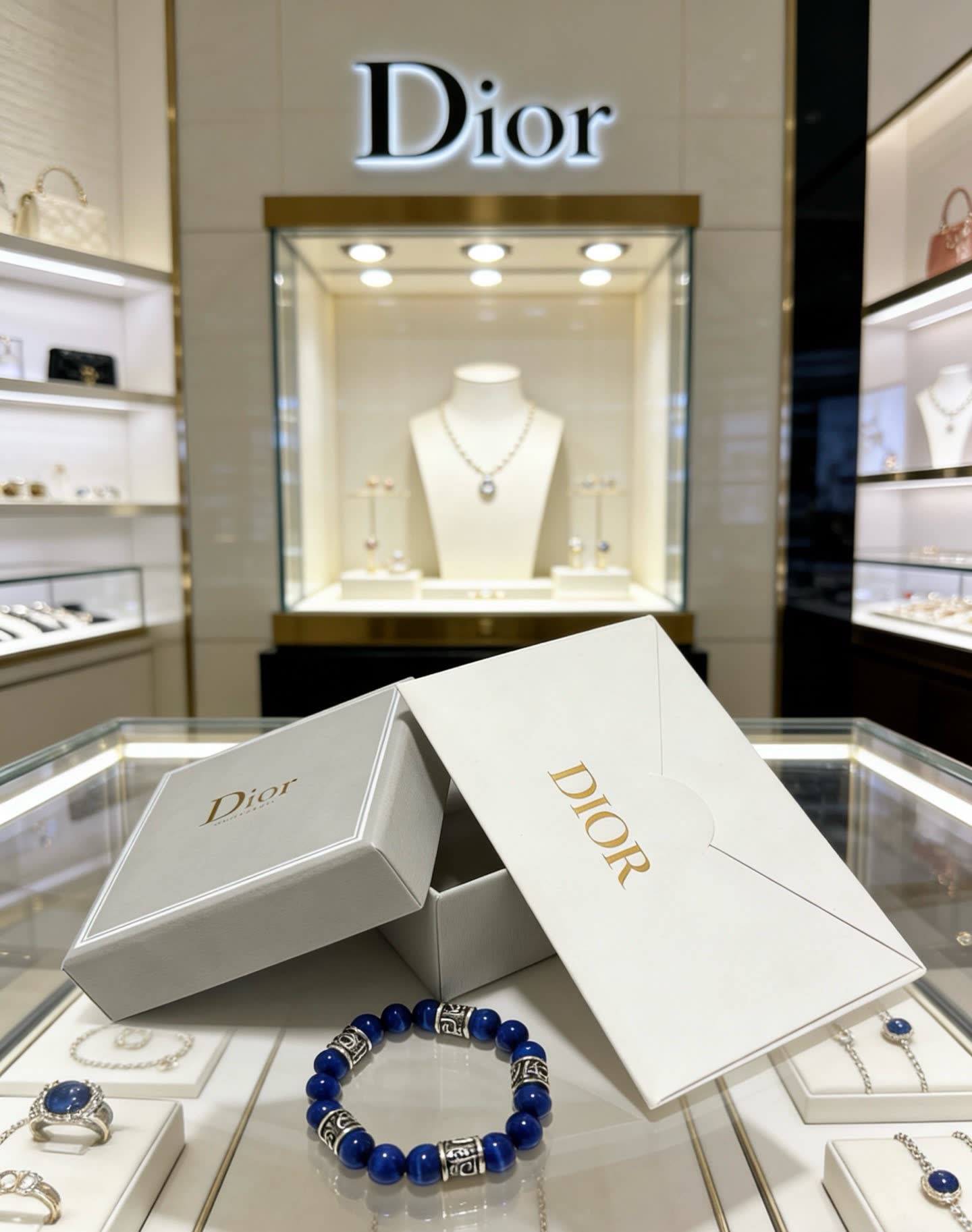 Dior Blue Beaded Bracelet
