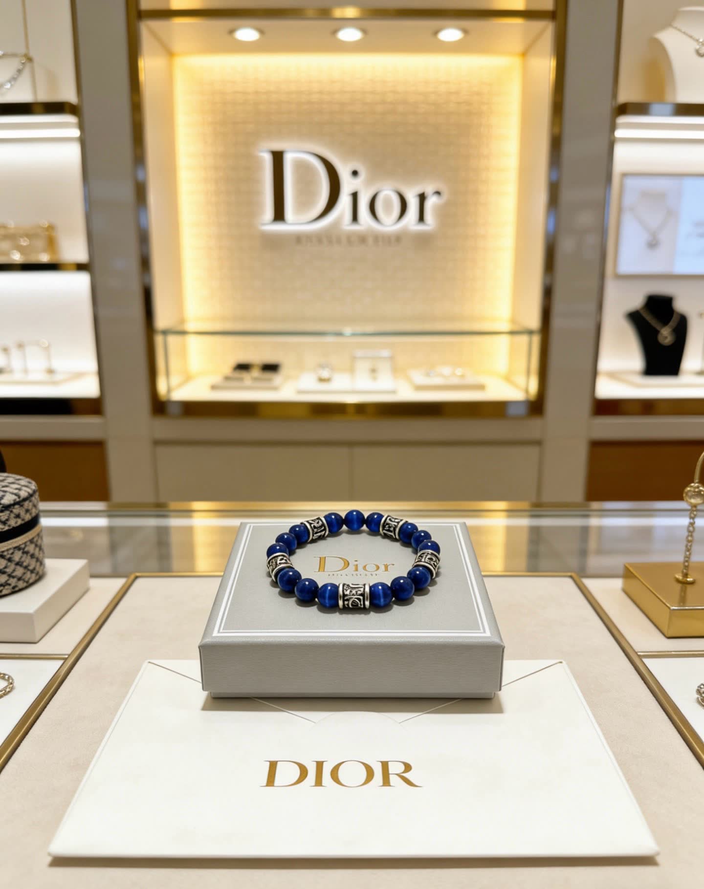Dior Blue Beaded Bracelet