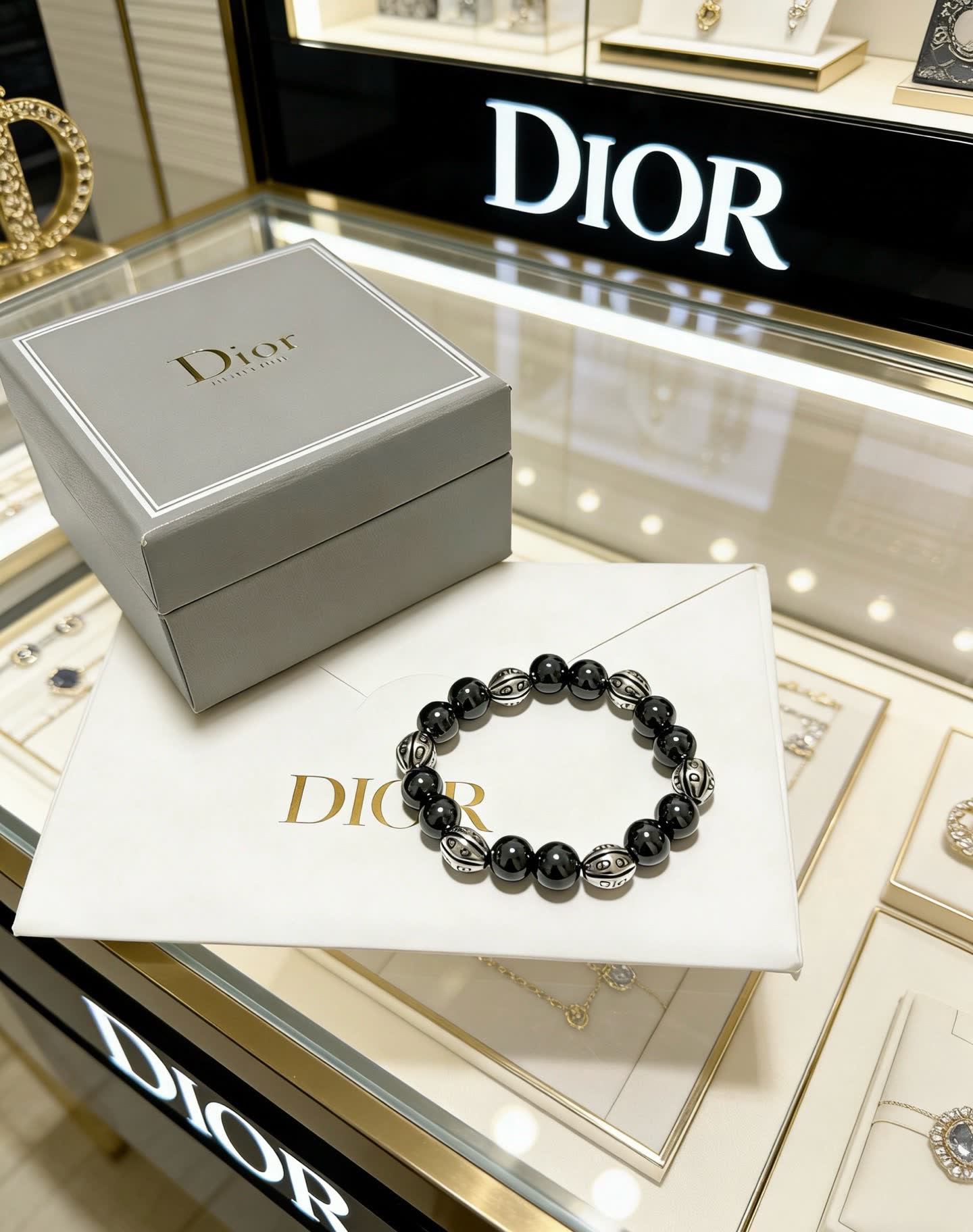 Dior Black Beaded Bracelet Dior Black Beaded Bracelet