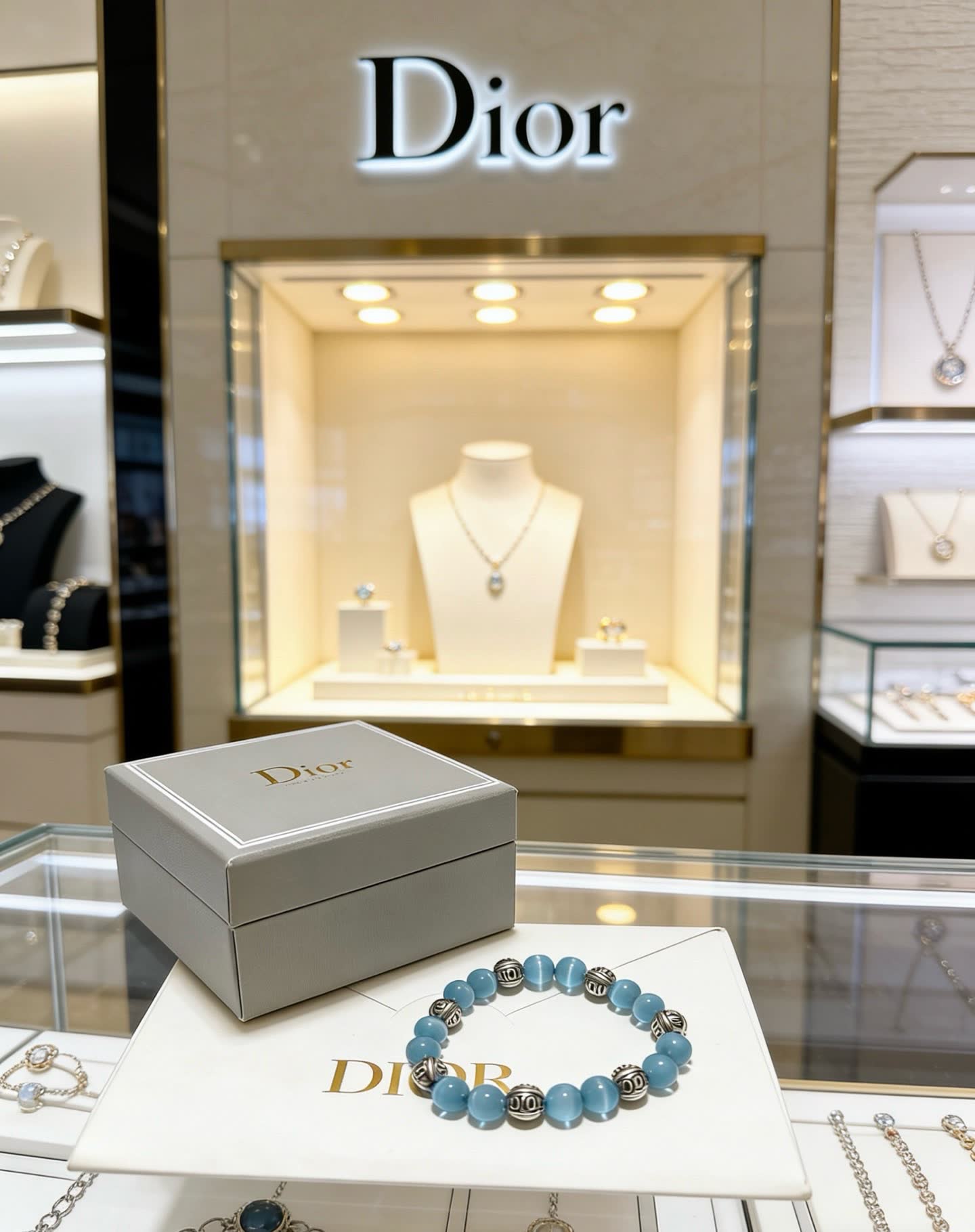 Dior Blue Beaded Bracelet