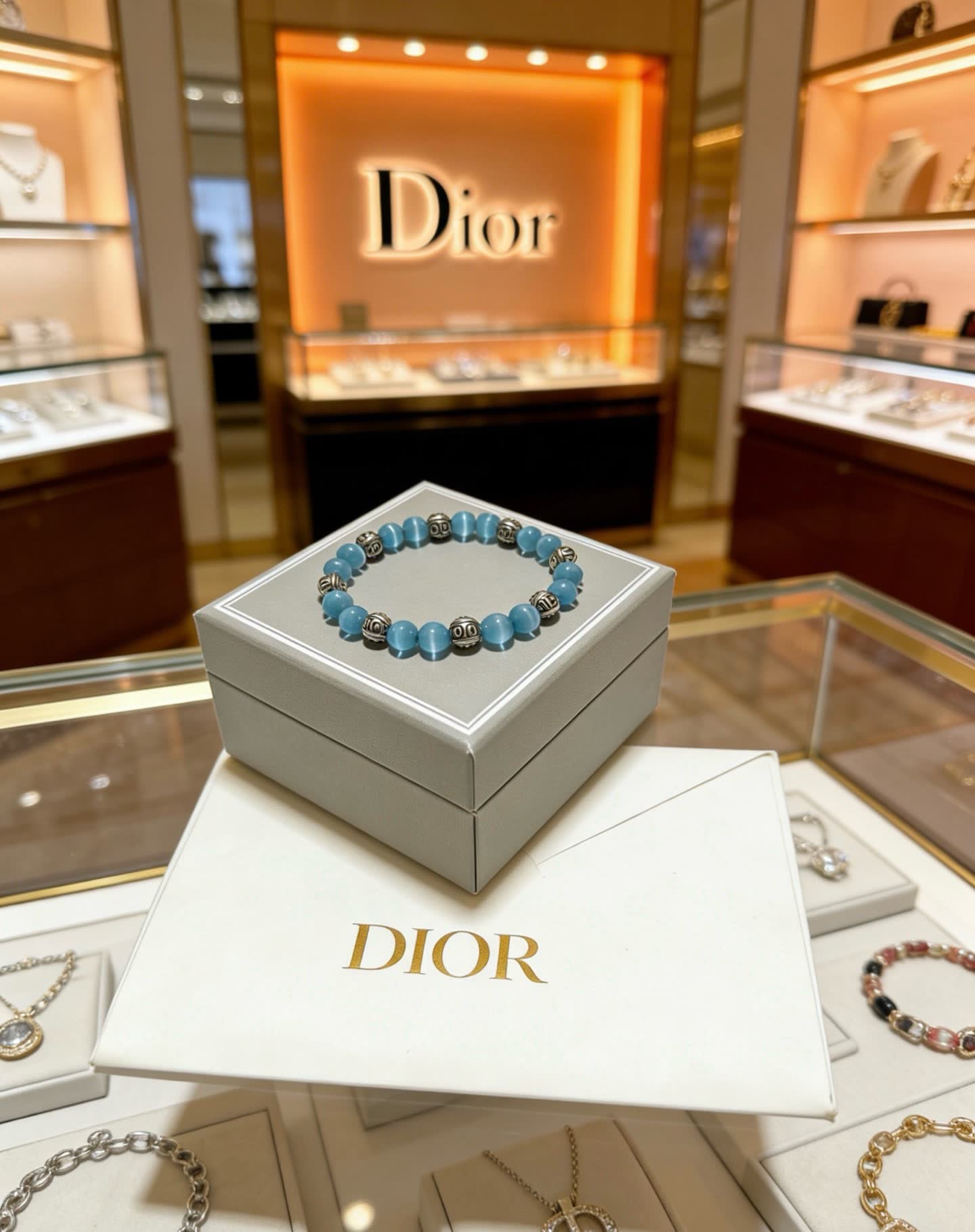 Dior Blue Beaded Bracelet