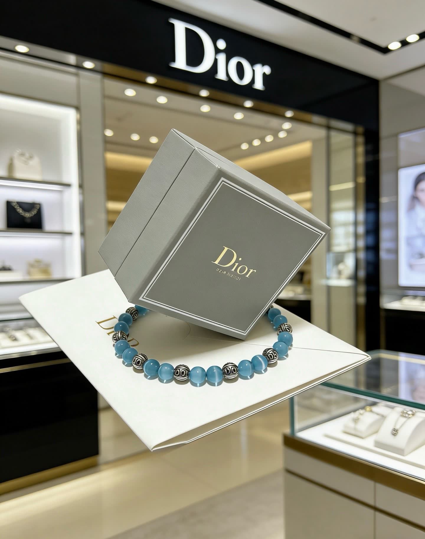 Dior Blue Beaded Bracelet
