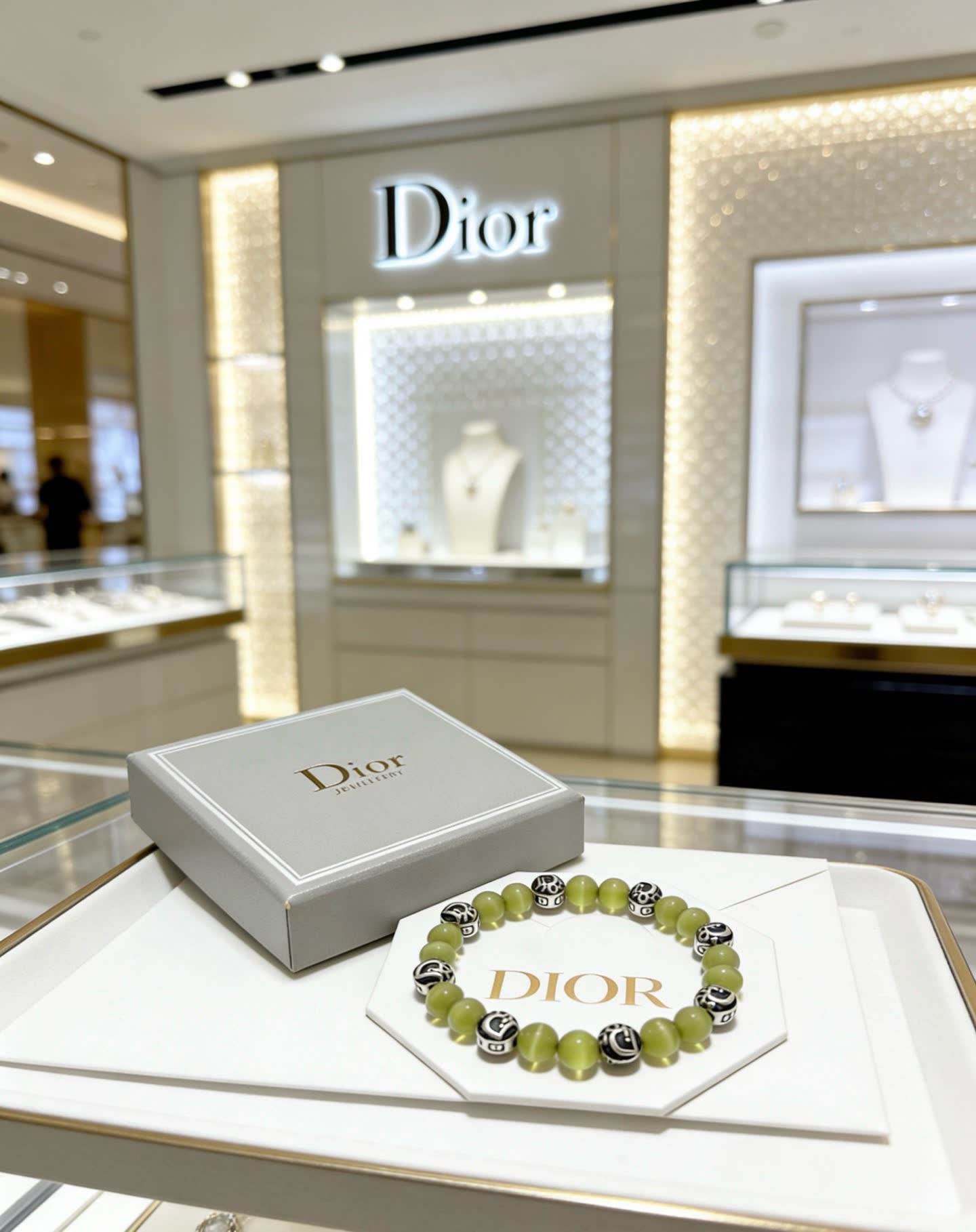Dior Green Beaded Bracelet Dior Green Beaded Bracelet