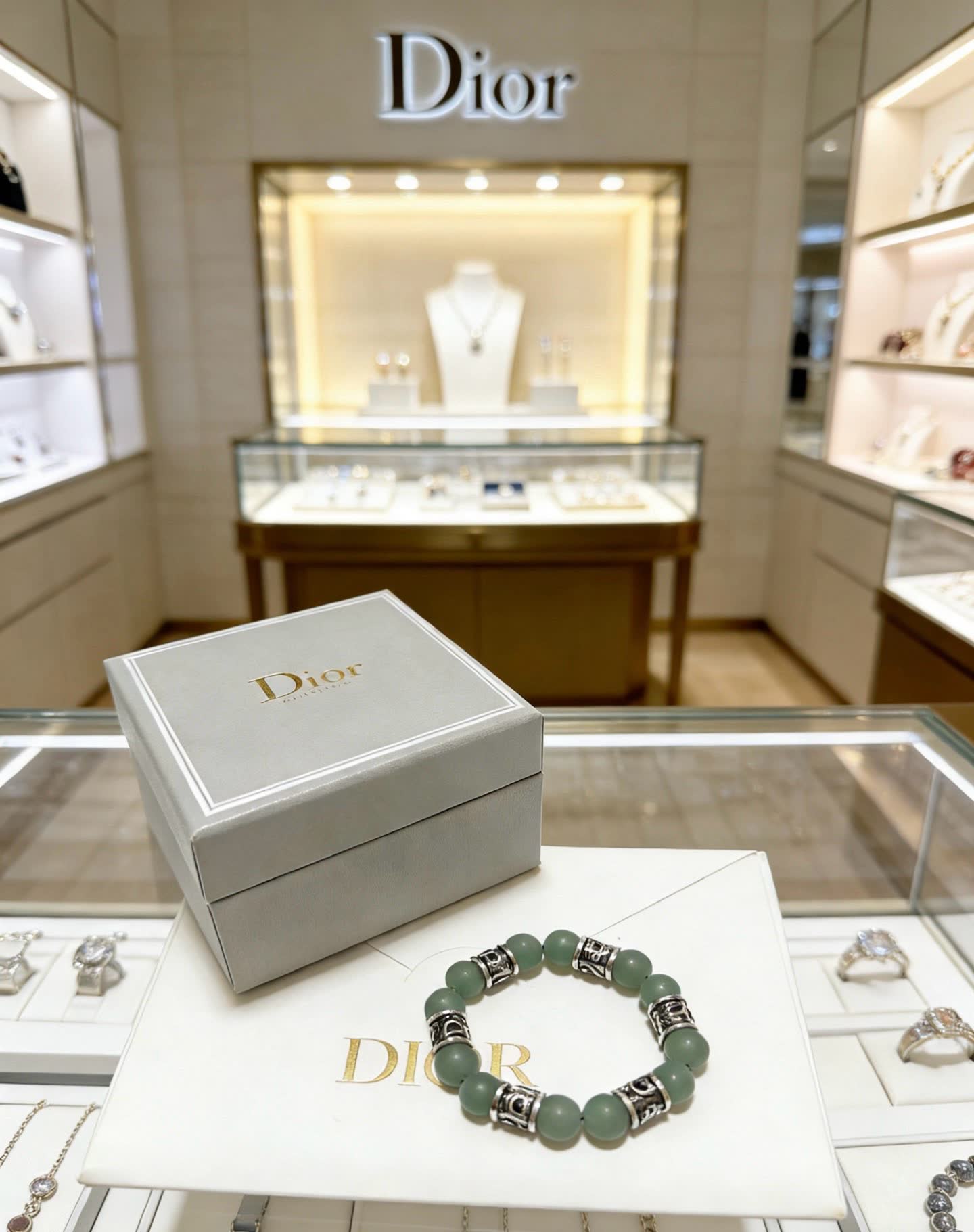 Dior Green Beaded Bracelet Dior Green Beaded Bracelet