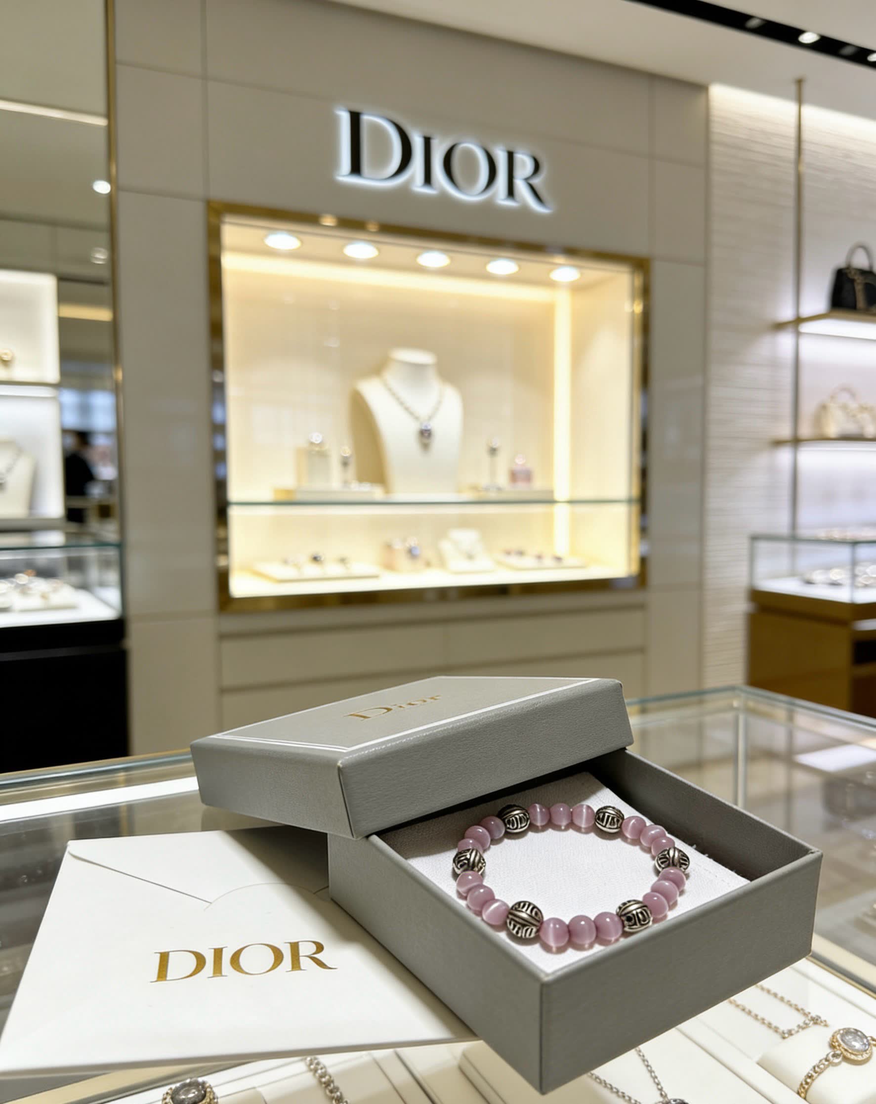 Dior Purple Beaded Bracelet