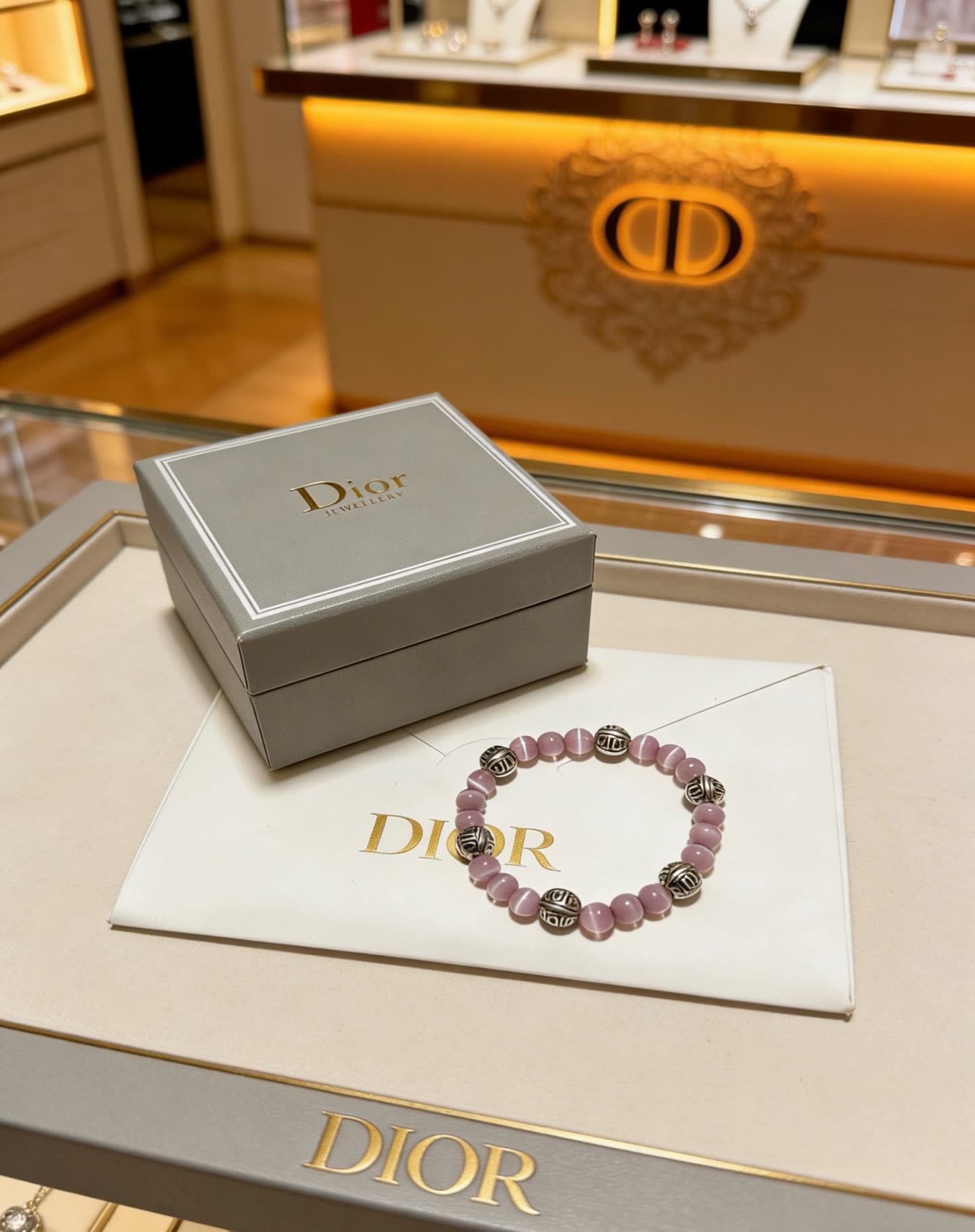 Dior Purple Beaded Bracelet