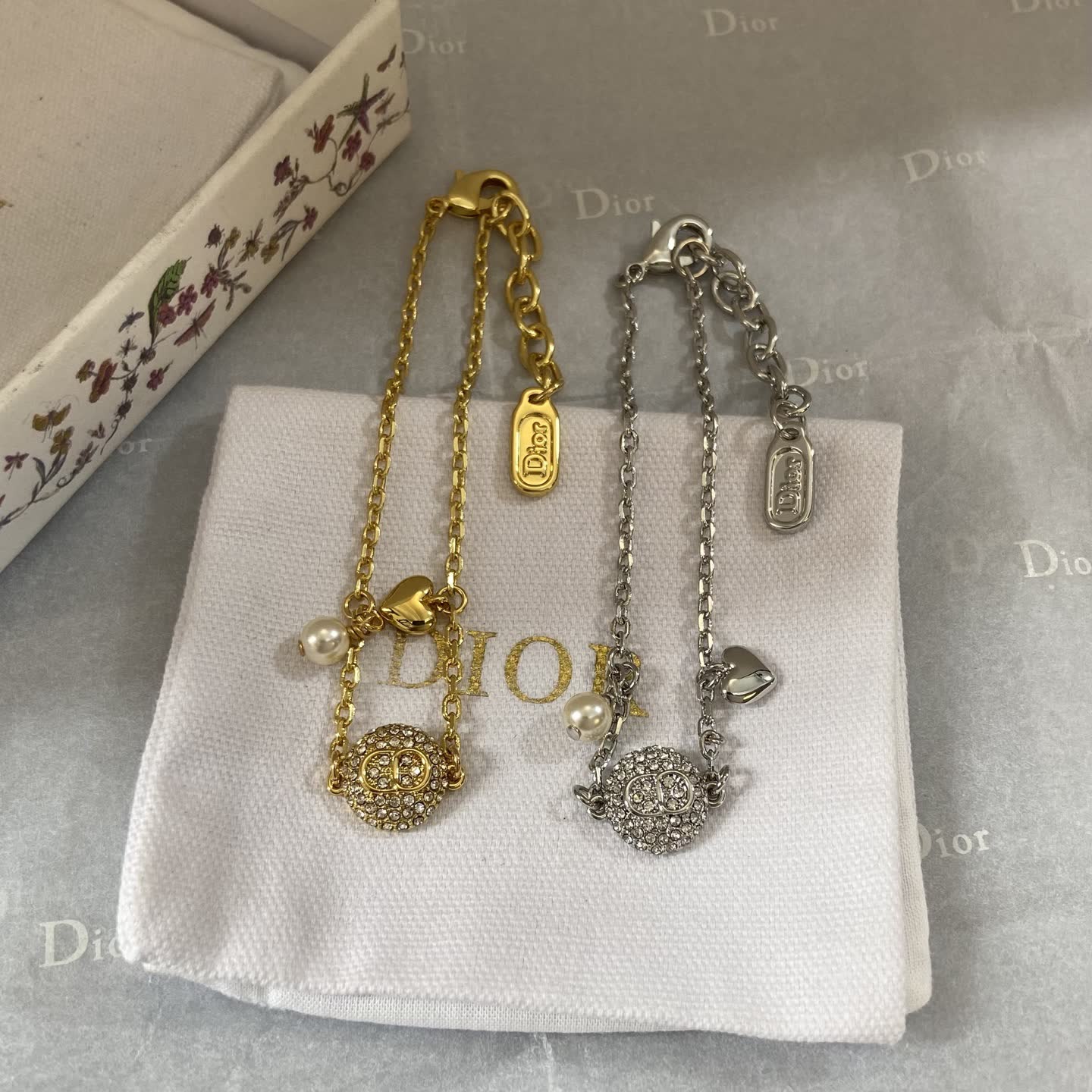 Dior Crystal Heart Bracelet
