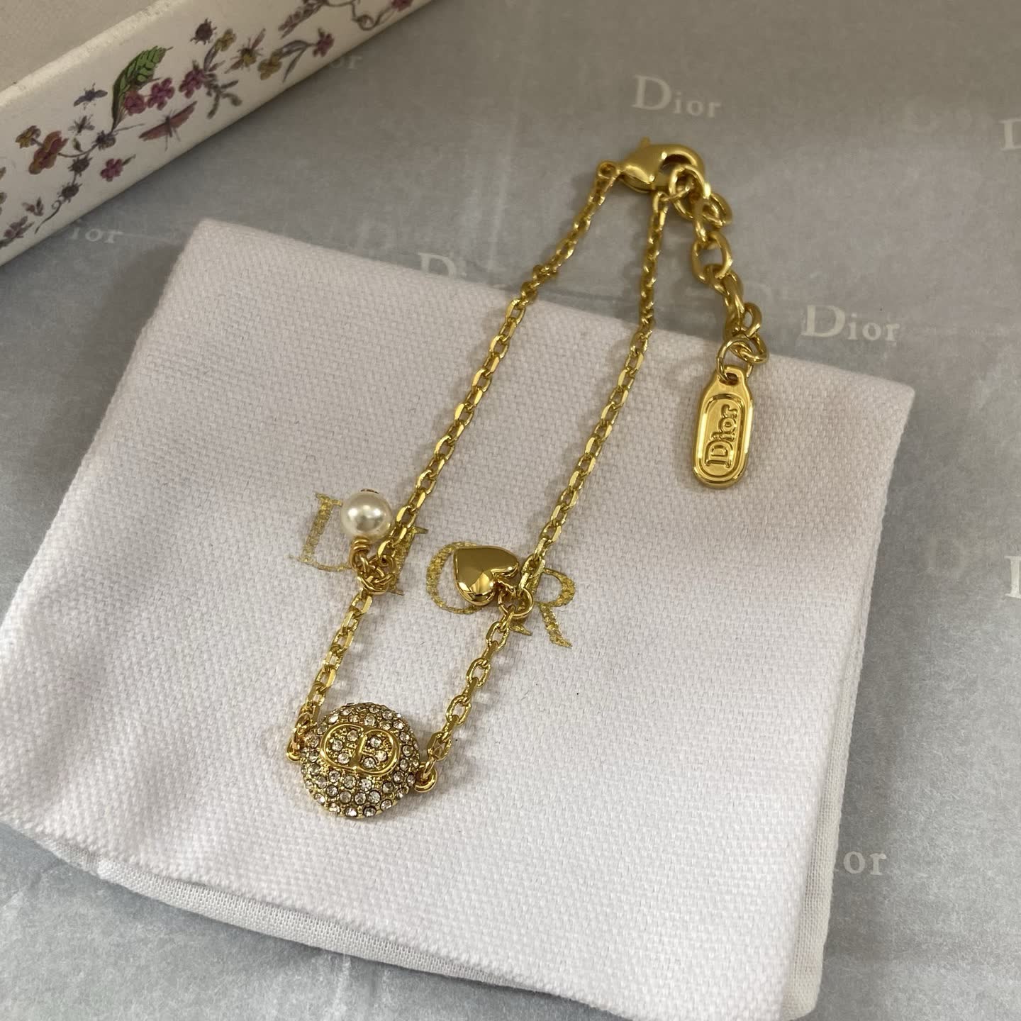 Dior Crystal Heart Bracelet