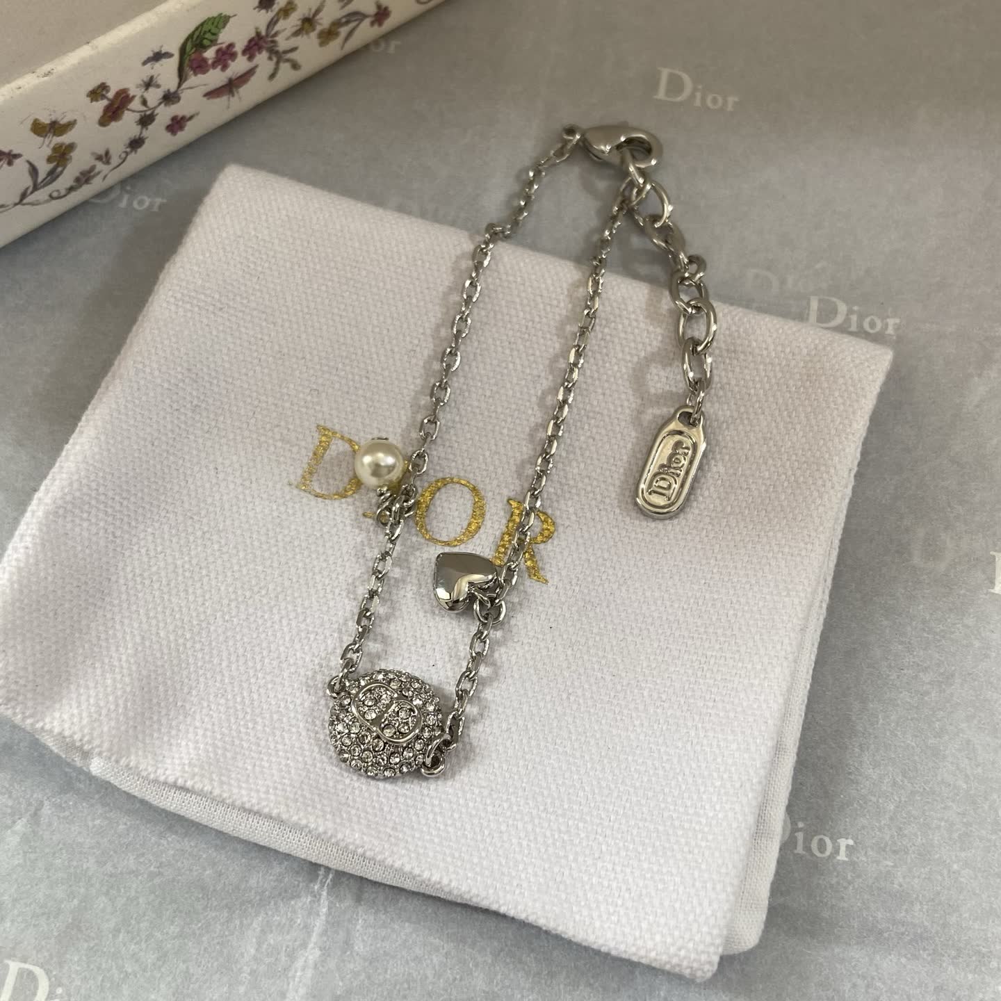 Dior Crystal Heart Bracelet