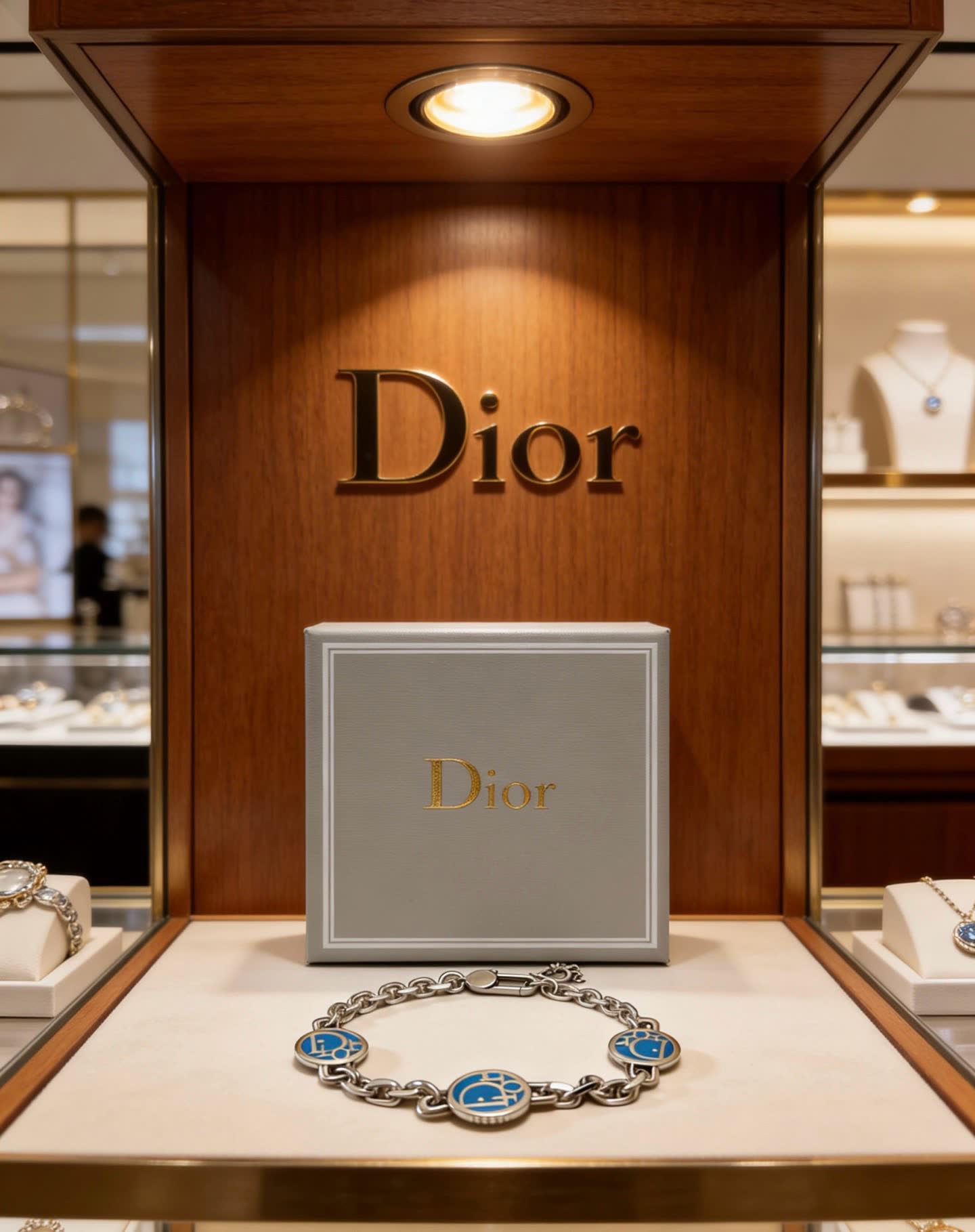 Dior Silver Blue Enamel Bracelet Dior Silver Blue Enamel Bracelet