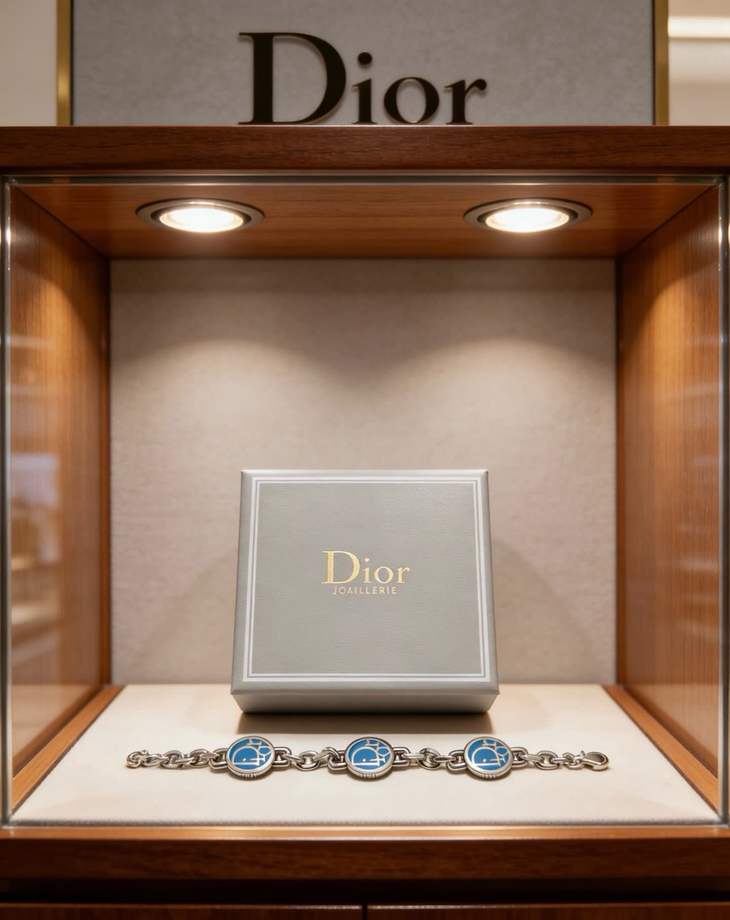 Dior Silver Blue Enamel Bracelet