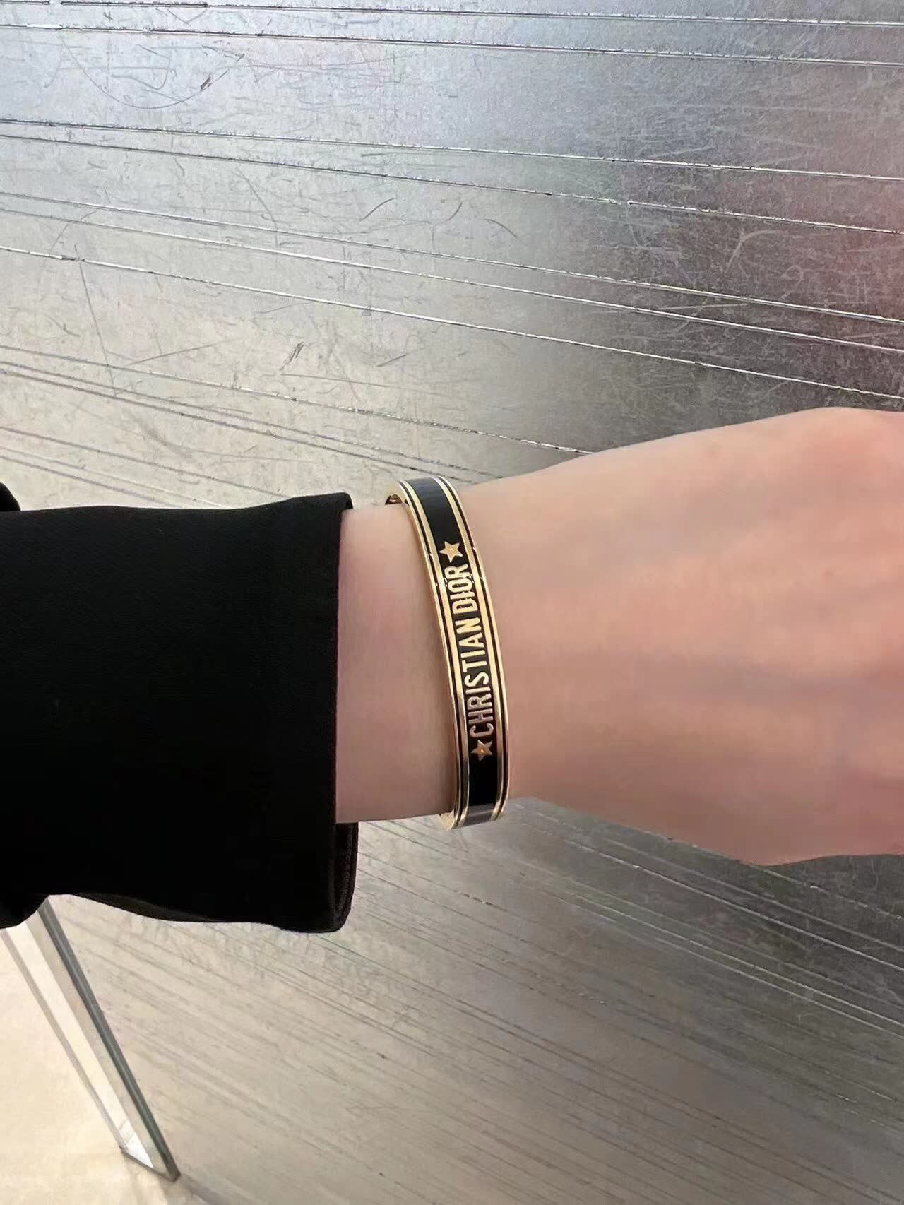 Christian Dior Enamel Cuff Bracelet